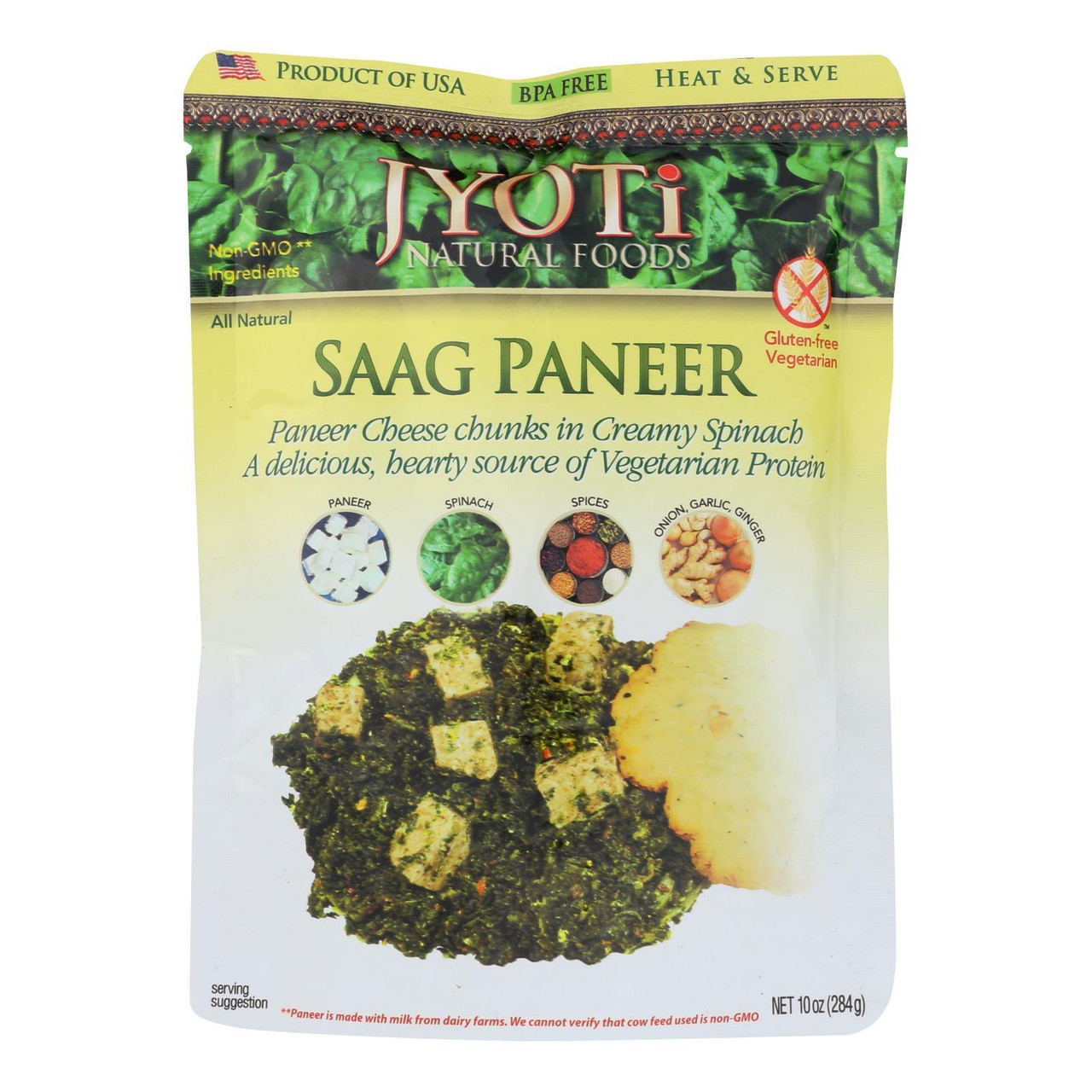 JYOTI INDIAN CUISINE SAAG PANEER ( 6X10OZ )