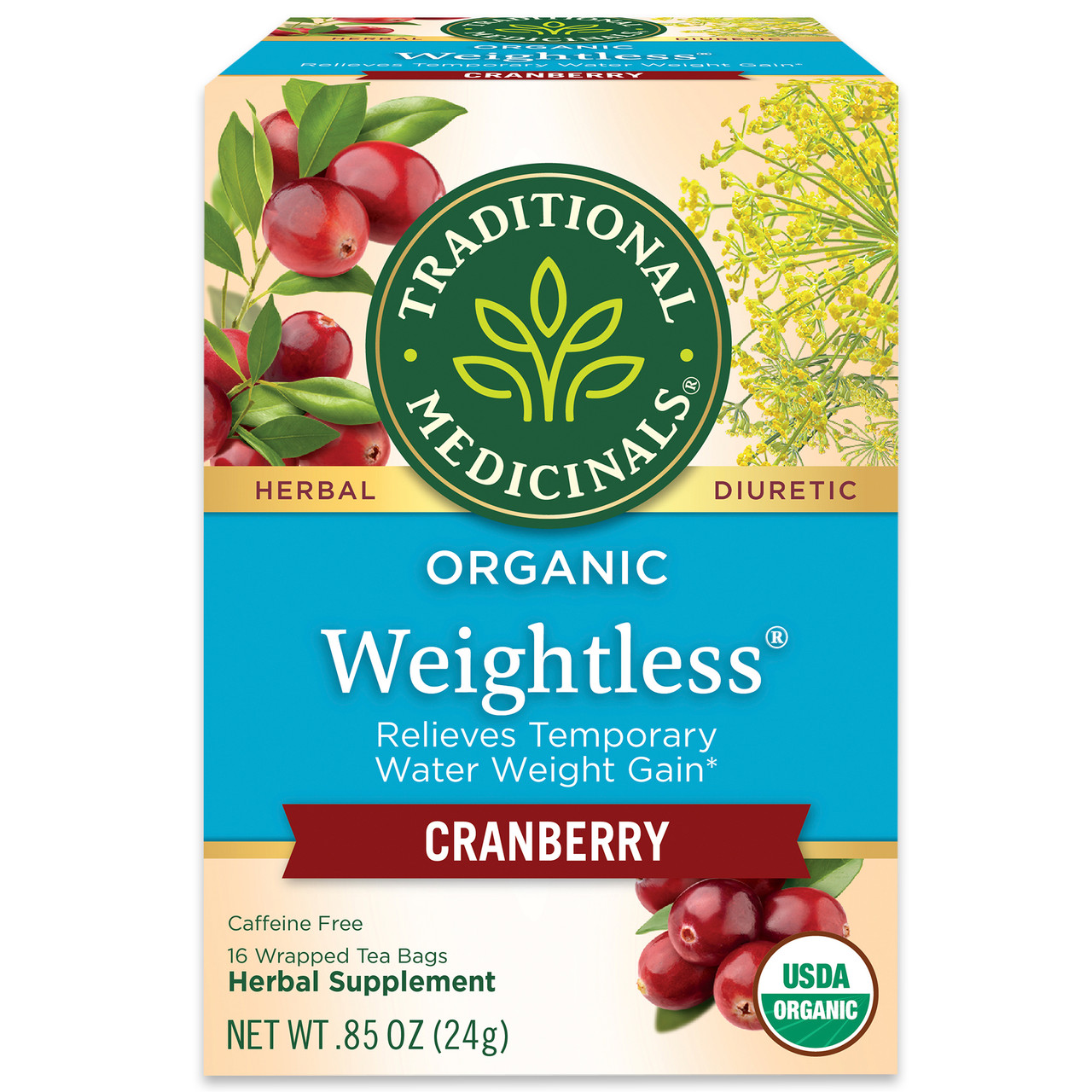 TRADITIONAL MEDICINALS WGTLS CRAN TEA ( 6X16BAG )