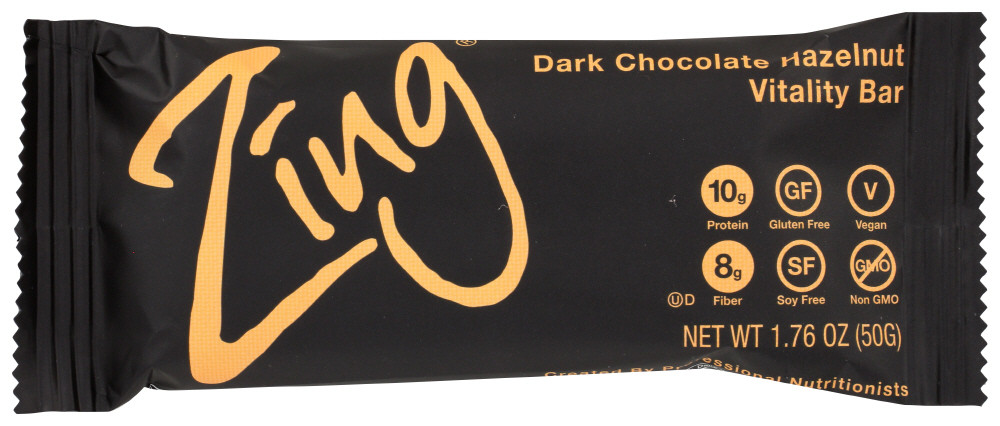 ZING DARK CHOCOLATE HAZELNUT BAR ( 12X1.76OZ )