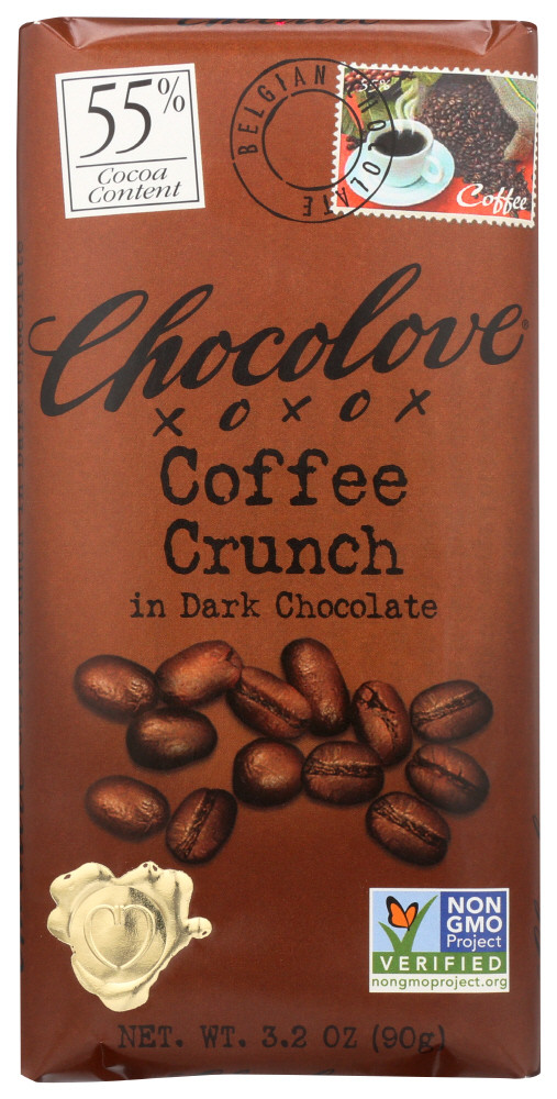 CHOCOLOVE LOV COFFEE DARK CHOCOLATE BAR ( 12X3.2OZ )