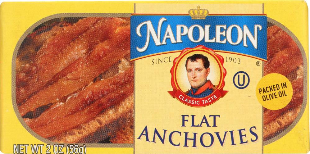 NAPOLEON CO. ANCHOVIES FLAT ( 1X2OZ )