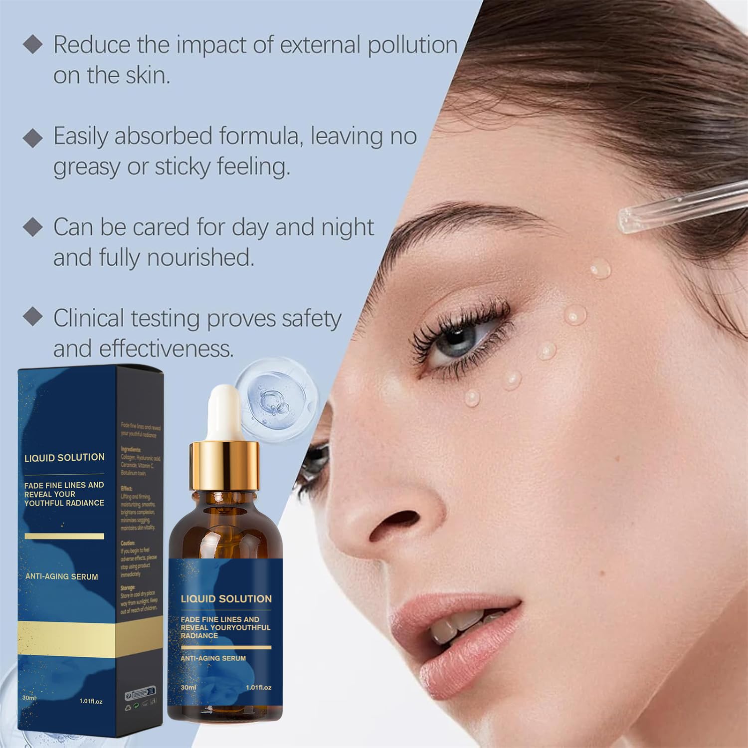 Olavita Serum Facial Serum, Vitamin C & E Serum, Anti Aging Face Tightening, Boost Skin Collagen, Reduce Wrinkles & Plump Skin(3pcs)