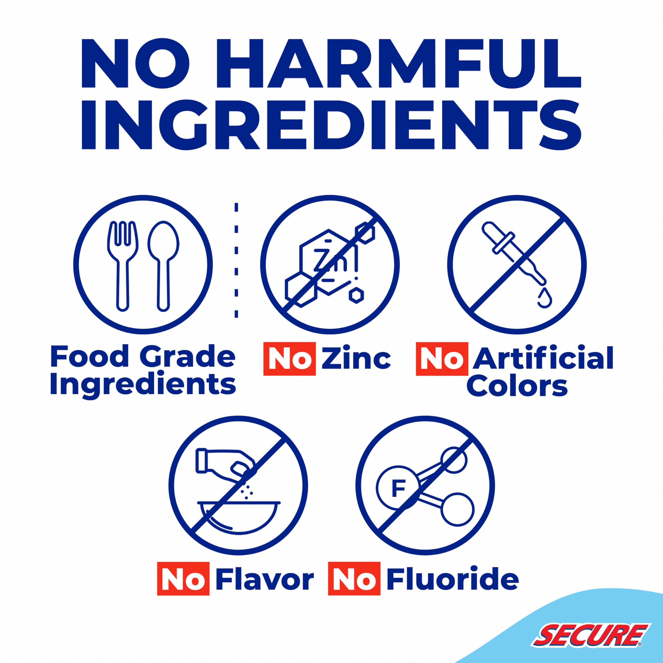 Secure Denture Adhesive Strips – Zinc Free – Waterproof – Comfortable Cushion Fit for Lowers – Extra Firm All-Day-Hold – No Mess – Clean Ingredients – 60 Strips (4 Pack)