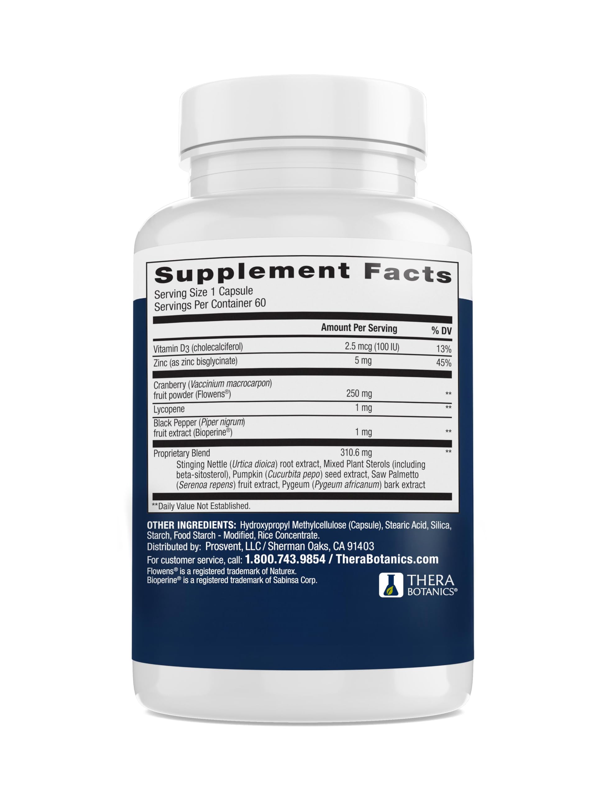 Prosvent Advanced Men's Prostate Support Natural Supplement with Saw Palmetto, Vitamin D, and Zinc to Ease Urinary Frequency & Urgency (60 Count)