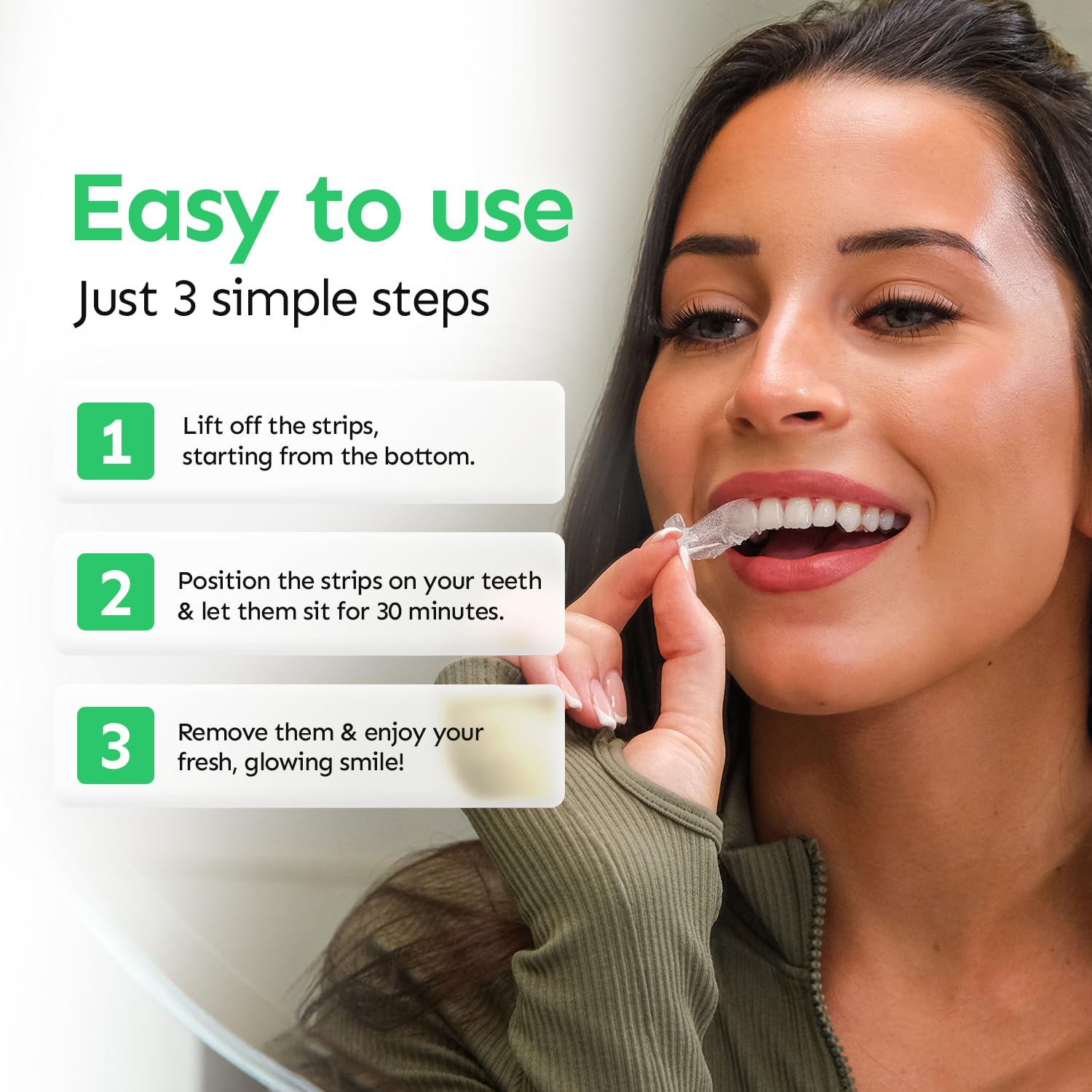 Whites Beaconsfield Teeth Whitening Strips, 28 Strips (14-Day Treatment) – Non-Peroxide Formula, Enamel-Safe, Brighten Teeth Fast, Removes Coffee, Wine, Smoke Stains, Safe for Sensitive Teeth