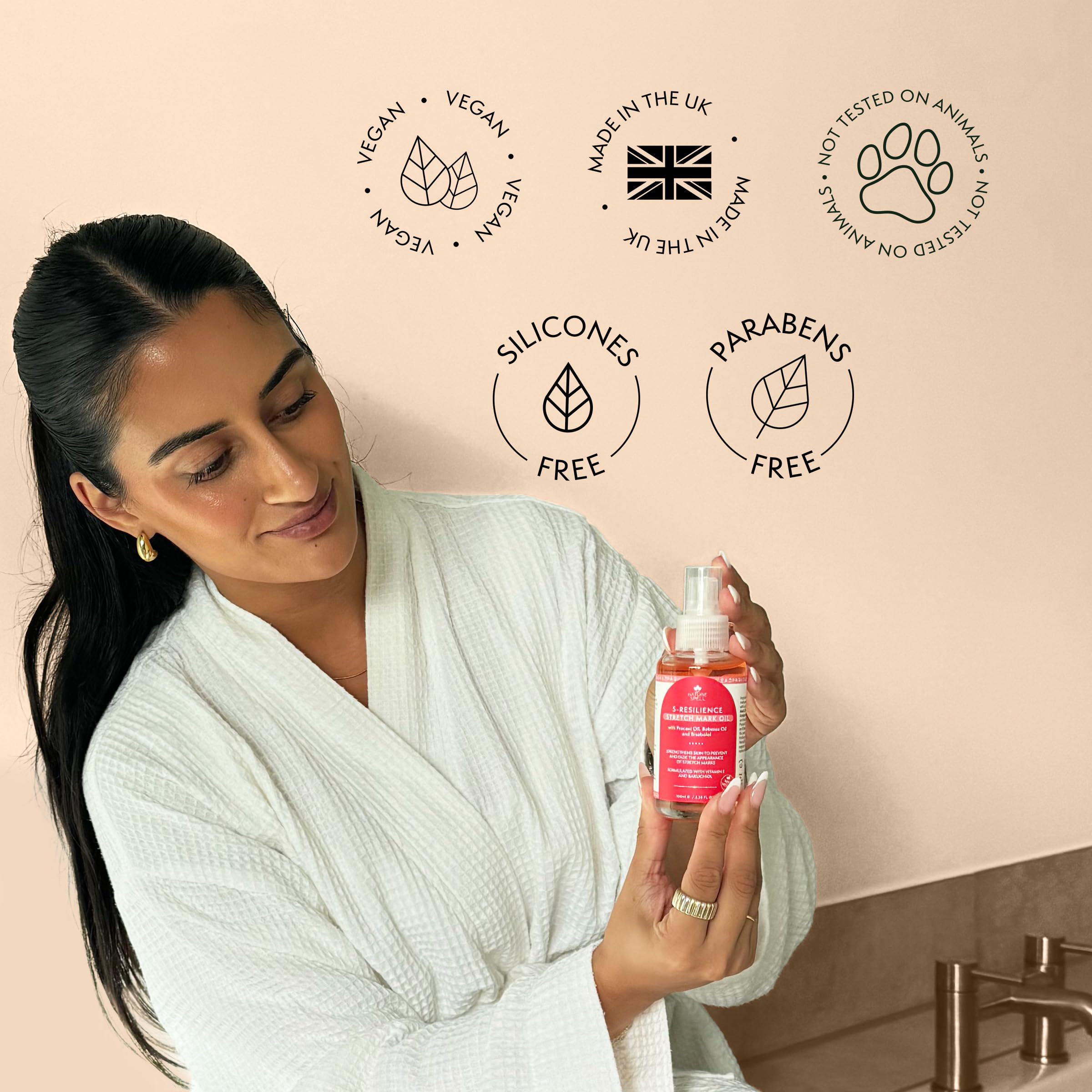 Nature Spell Stretch Mark Oil For Women, Vegan Body Oil for Stretch Marks, Scars & Uneven Skin Tone, 3.38 Fl Oz