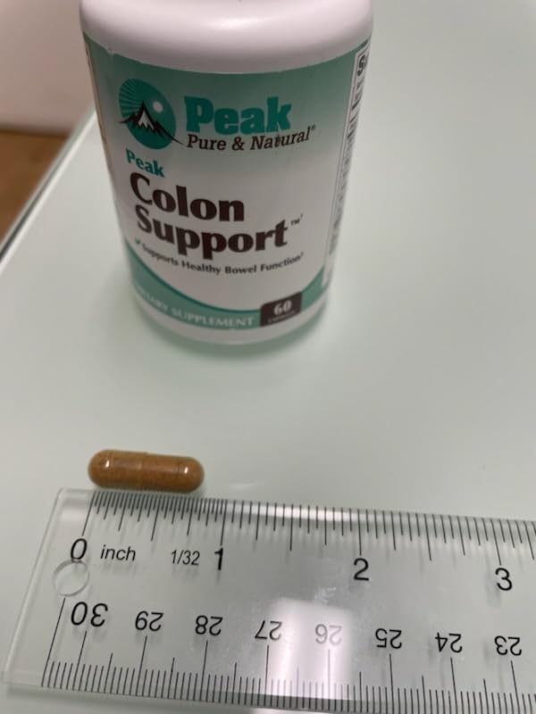 Peak Pure & Natural Colon Support - Colon Cleanse and Detox Supplement for Digestive Health - Gut Health Support with Inulin and Senna Leaf Extracts - with Fiber, Prebiotics, and Probiotics - 1 Pack