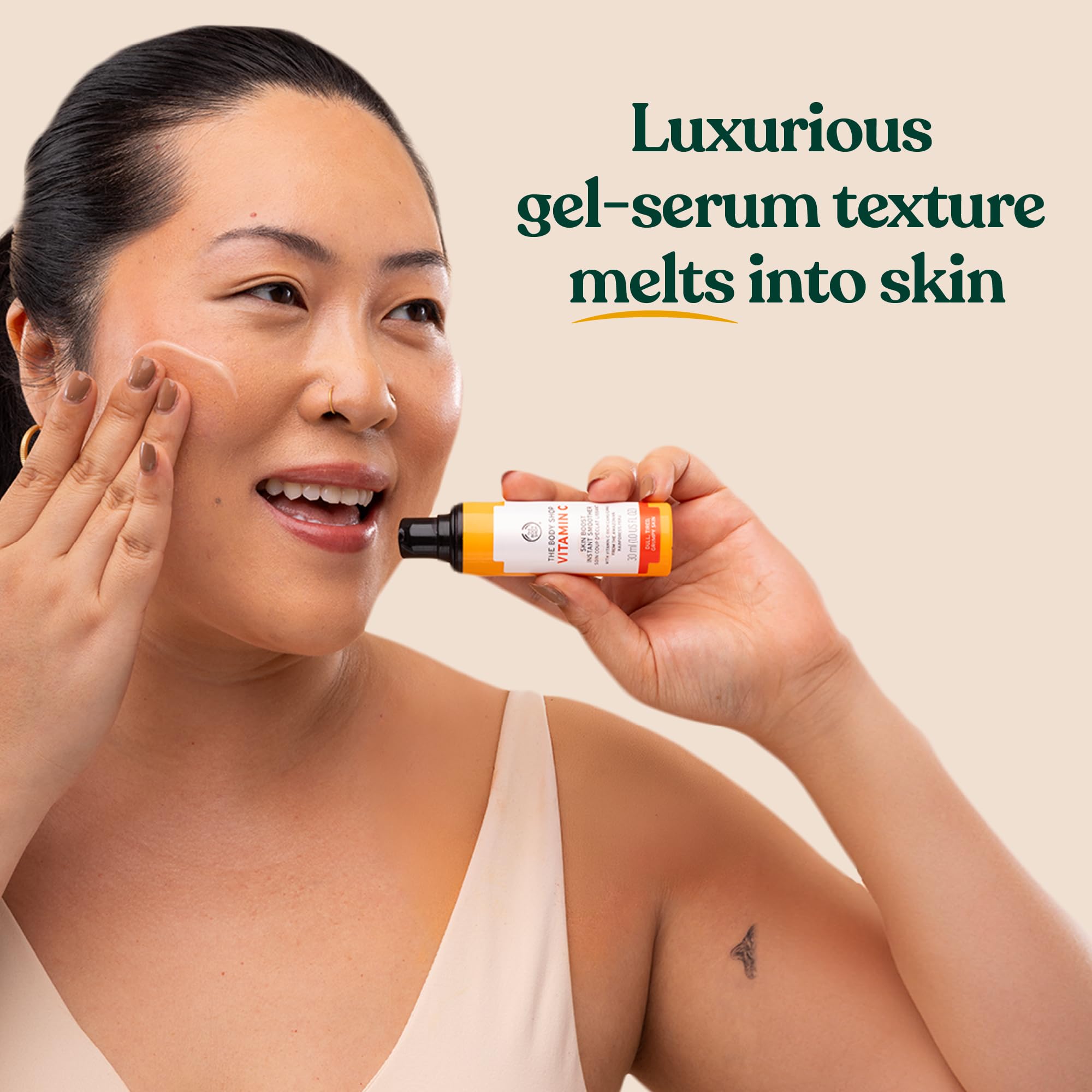 The Body Shop Vitamin C Skin Boost Instant Smoother | Radiance Boosting Face Serum to Improve Dull Skin | Lightweight for All Skin Types, Vegan, 30 ml / 1.0 oz-1768978378