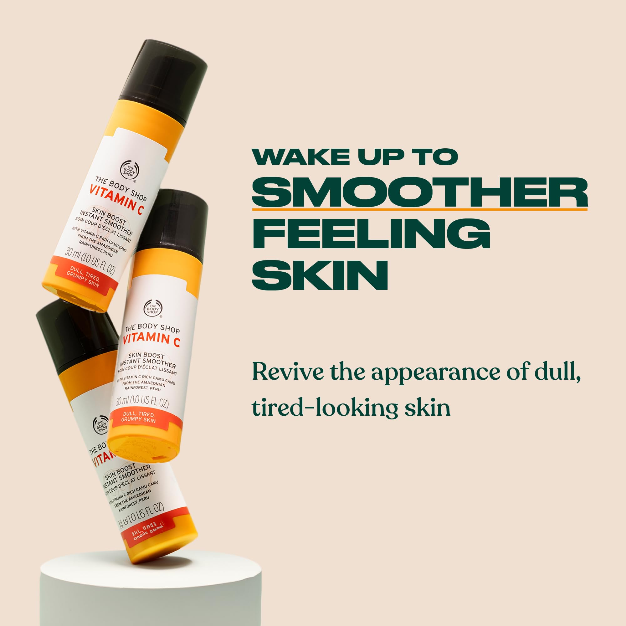 The Body Shop Vitamin C Skin Boost Instant Smoother | Radiance Boosting Face Serum to Improve Dull Skin | Lightweight for All Skin Types, Vegan, 30 ml / 1.0 oz-1768978378