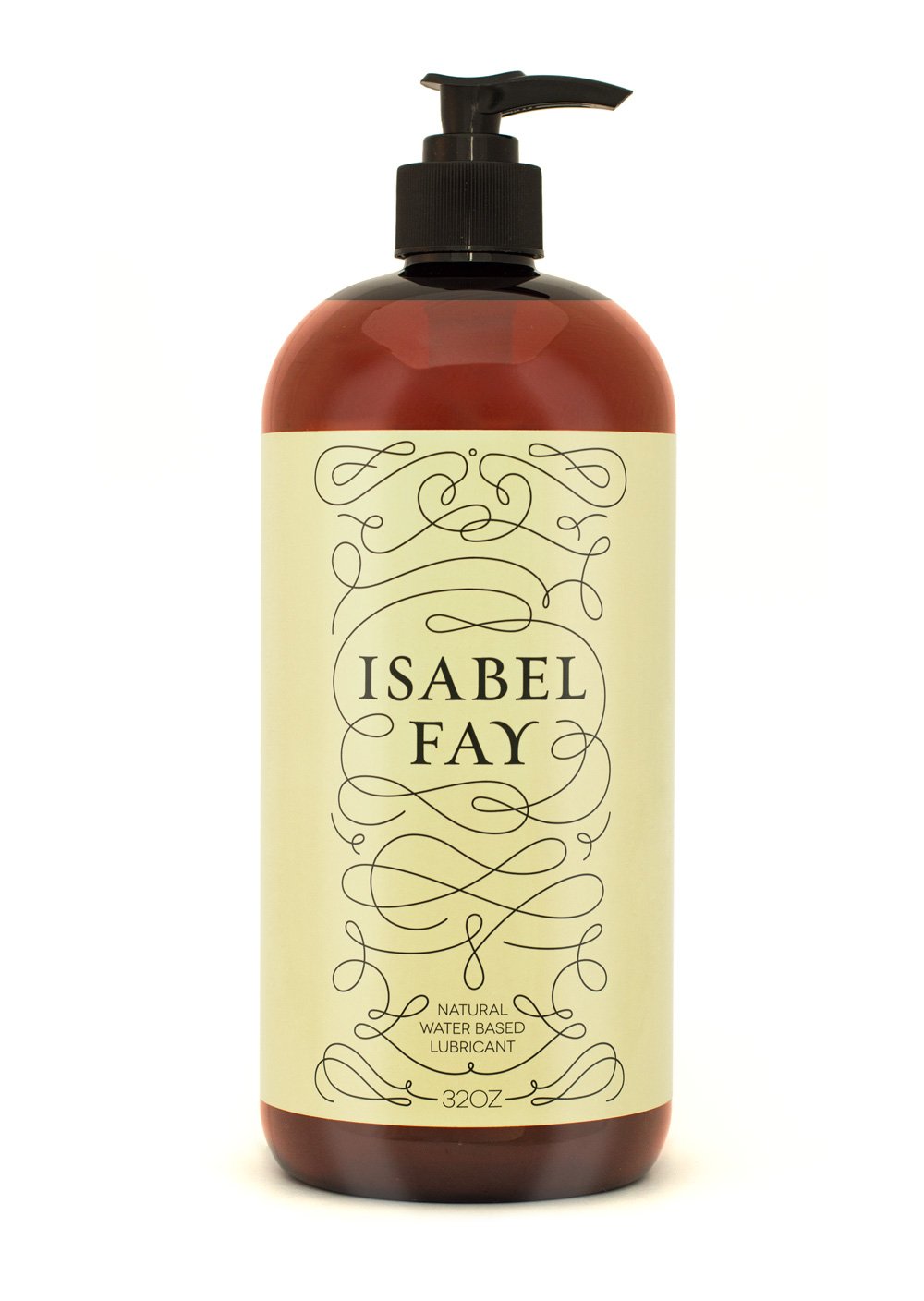 Isabel Fay Natural Water Based Personal Lubricant for Sensitive Skin, NO Parabens, NO Glycerin, 32 oz