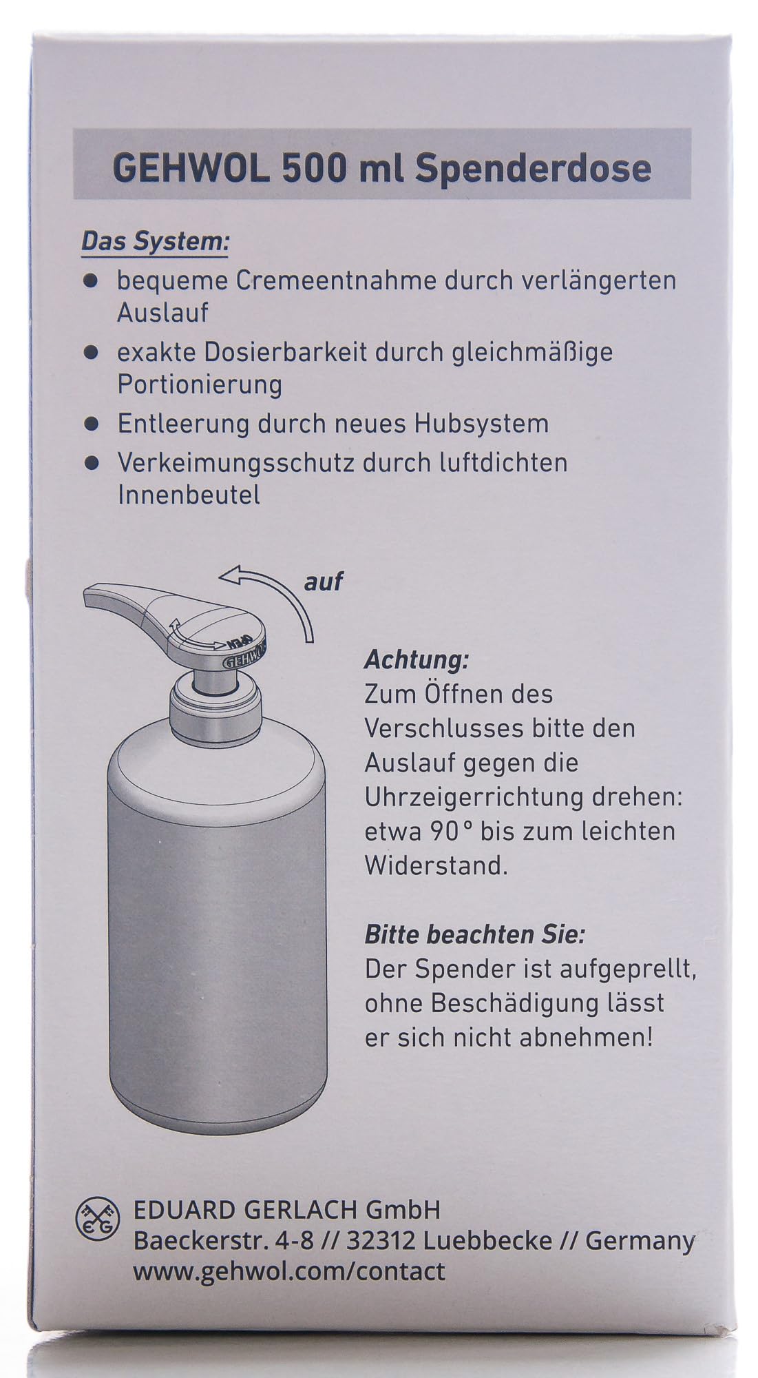 Gehwol Gerlach Med Lipidro Foot Cream 500ml