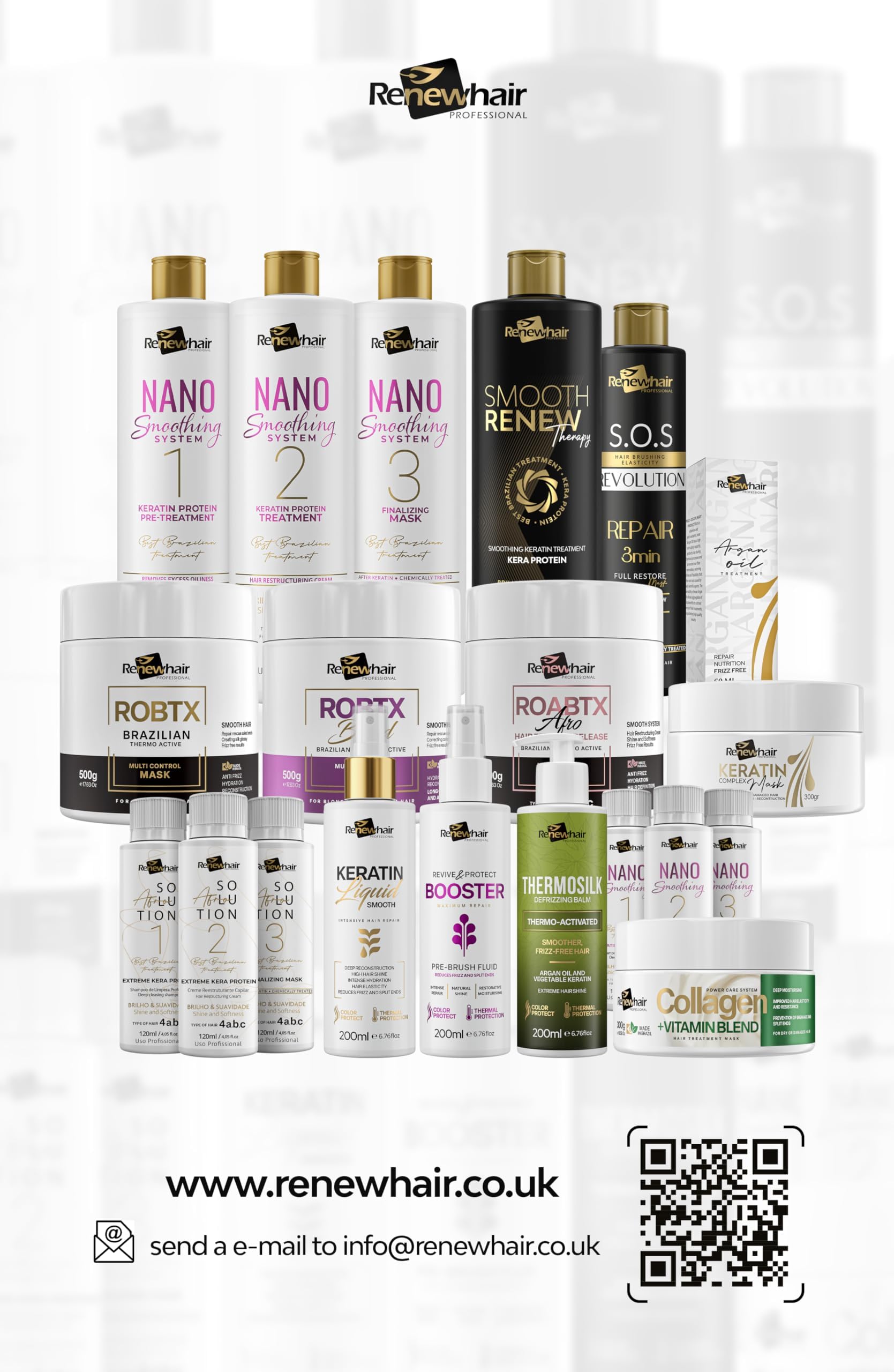 Brazilian Afro Smoothing System – Texture Release 3x120ml Set | Hair Straightening & Curl Release Treatment | Smooths, Softens, Strengthens | Vegan & Formaldehyde-Free