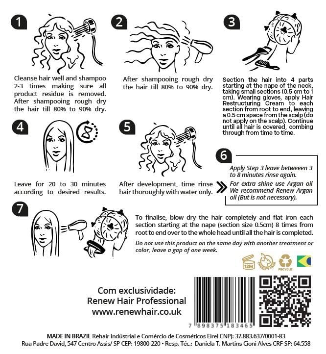 Brazilian Afro Smoothing System – Texture Release 3x120ml Set | Hair Straightening & Curl Release Treatment | Smooths, Softens, Strengthens | Vegan & Formaldehyde-Free