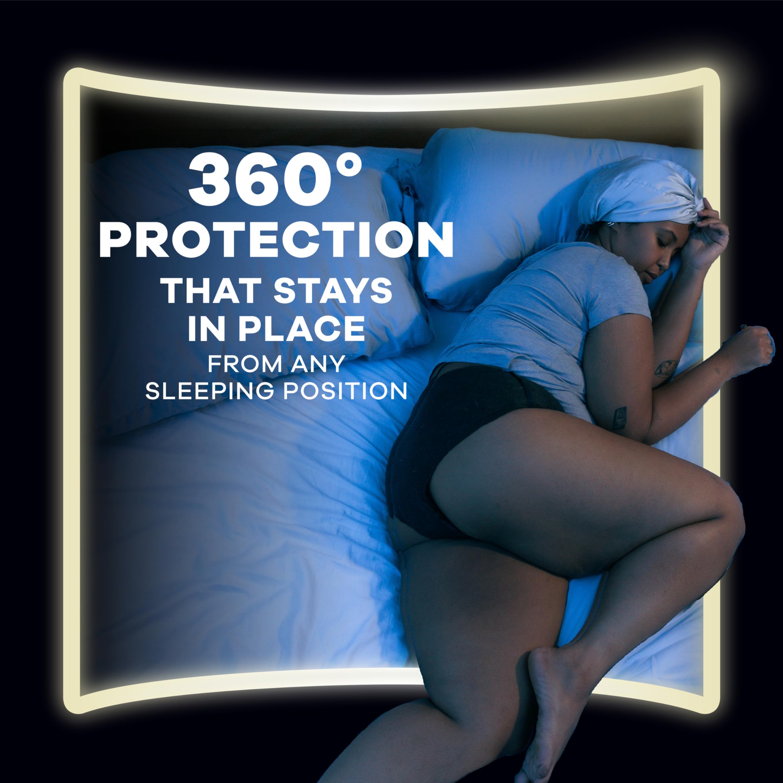 Always ZZZ Overnight Disposable Period Underwear for Women Extra Large/2LX, 360° Coverage for Worry-Free Nights, 14 Count (2 Packs of 7)