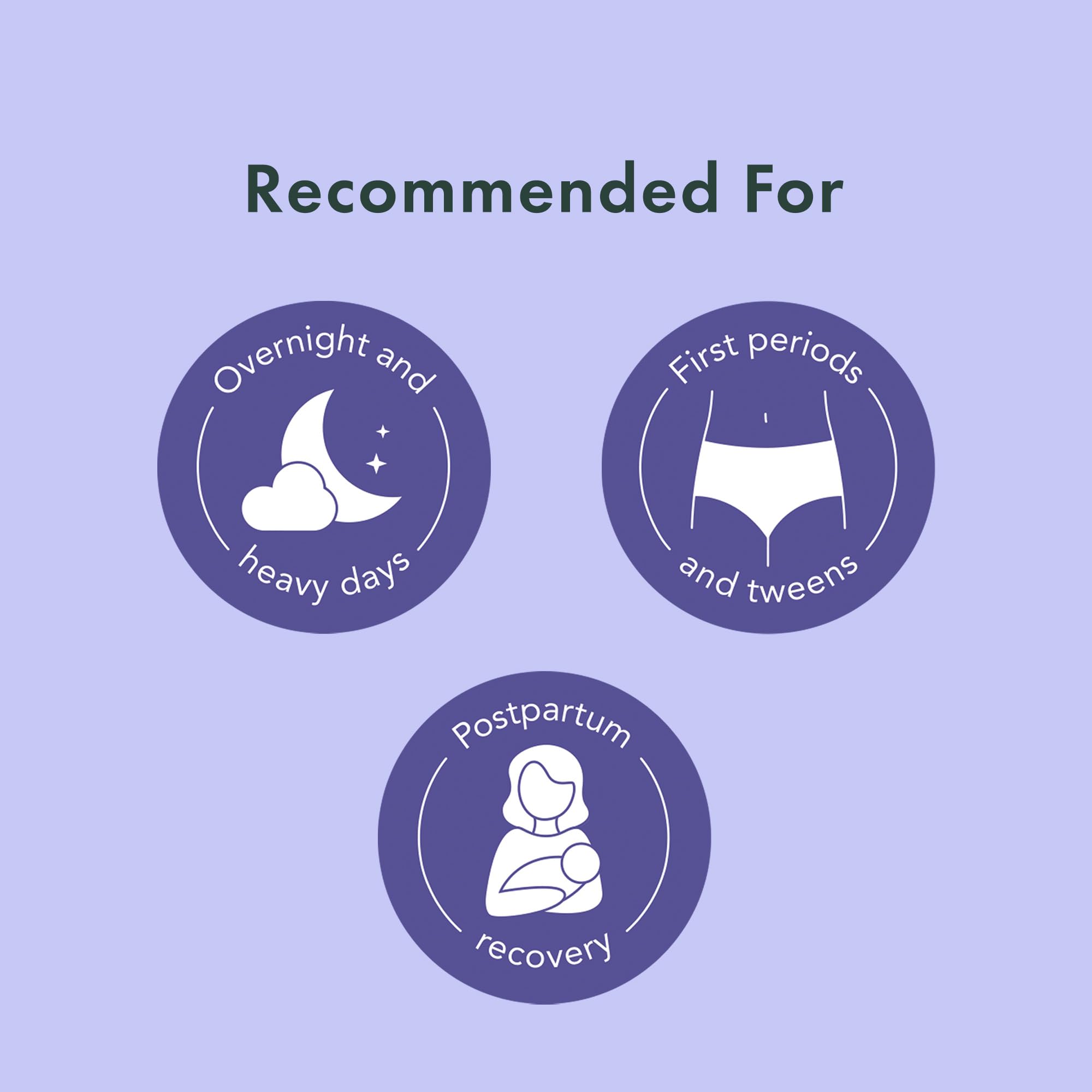 Rael Disposable Underwear for Women, Organic Cotton Cover - Incontinence Pads, Postpartum Essentials, Disposable Underwear, Unscented, Maximum Coverage (Size S-M, 12 Count)