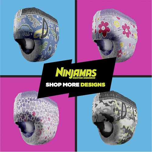 Ninjamas Boys Bedwetting Nighttime Underwear Boys - Size S/M (38-70 lbs), 14 Count, Overnight Protection, Ultra Absorbent, Hypoallergenic