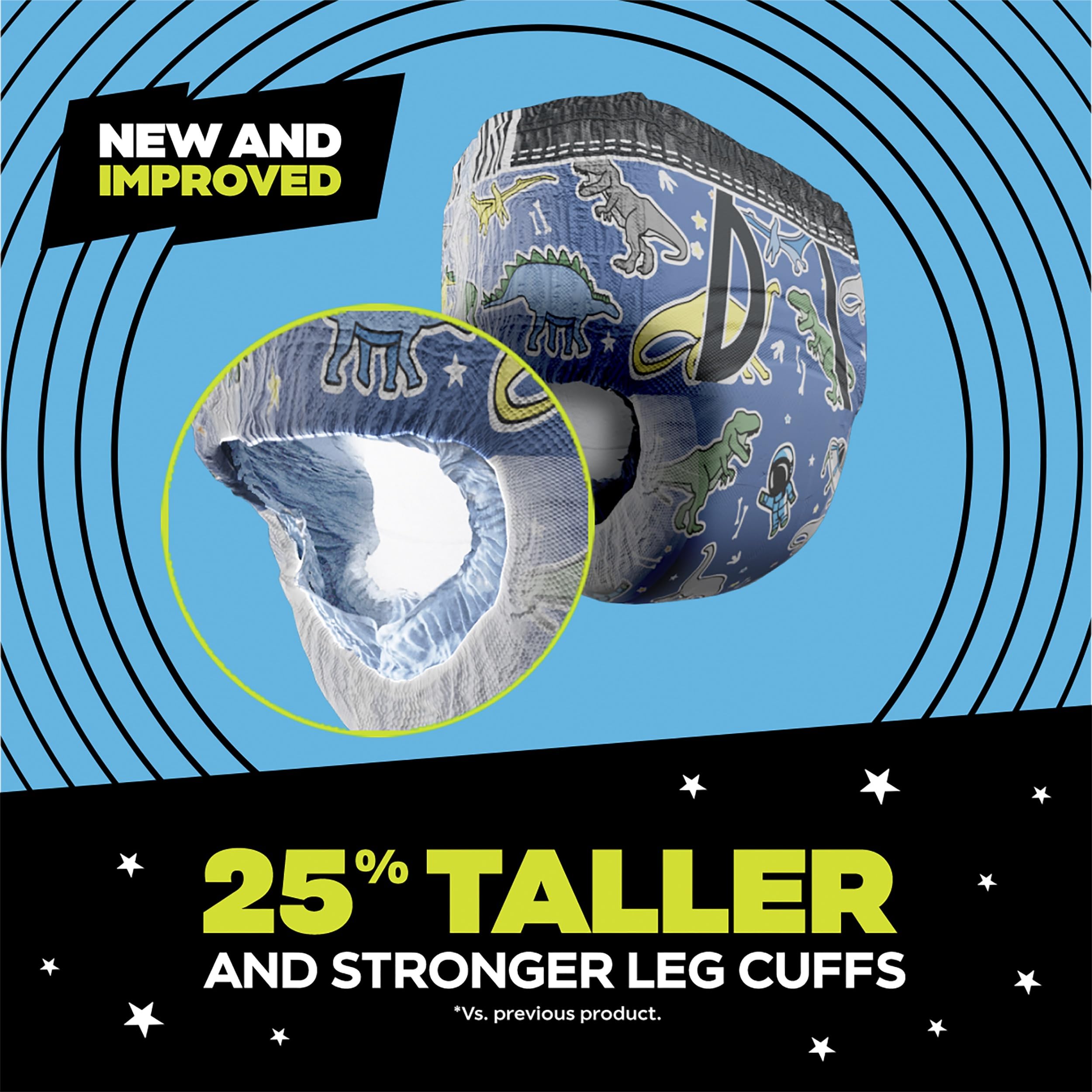 Ninjamas Boys Bedwetting Nighttime Underwear, Size L Pull Ups for Boys (64-95+ lbs), 68 Count, Training Pants, Overnight Underwear Kids, Ultra Absorbent, Hypoallergenic