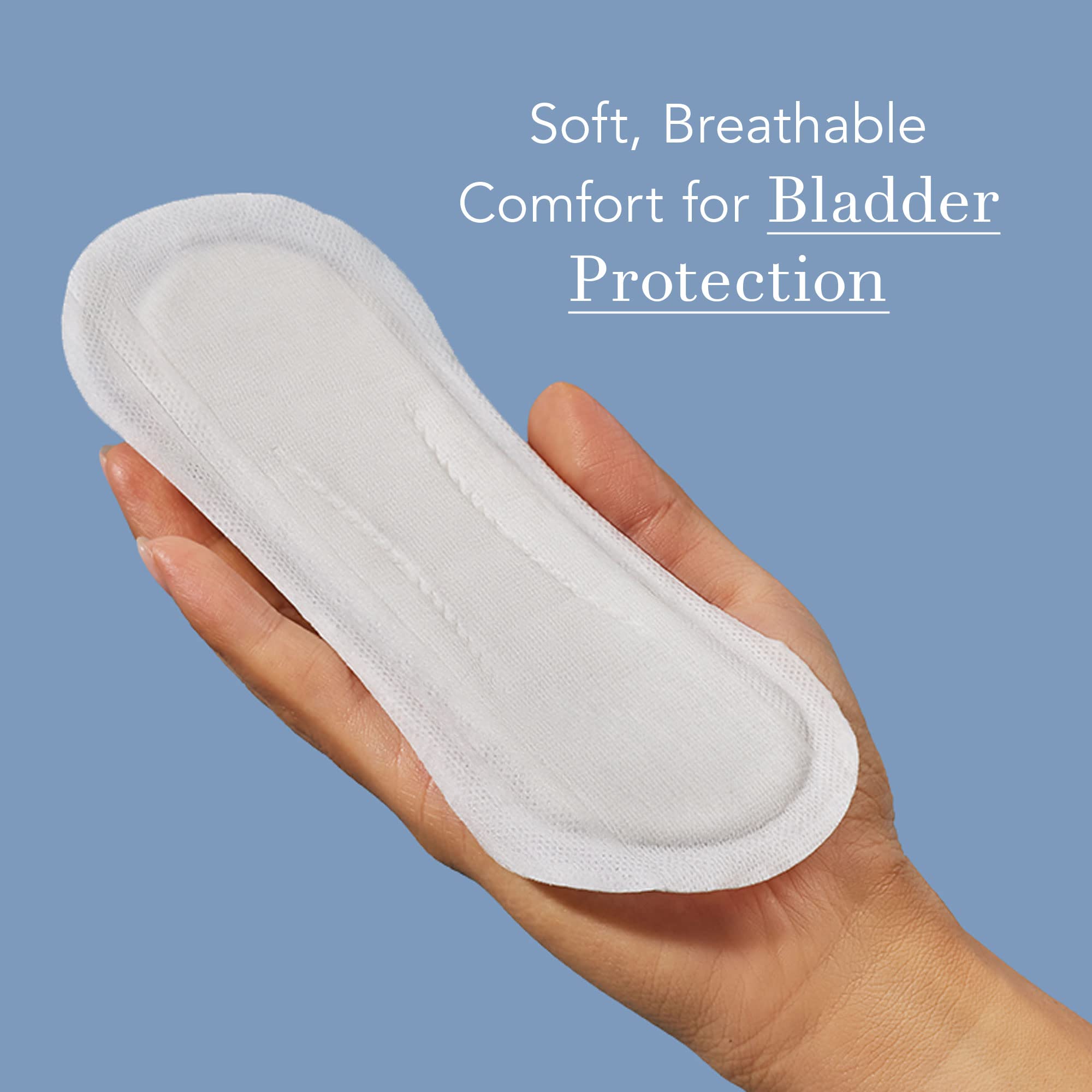 Rael Incontinence Liners for Women, Organic Cotton Cover, Postpartum Essential, Moderate Absorbency, Bladder Control, 4-Layer Core with Leak Guard Technology (Regular, 48 Count)