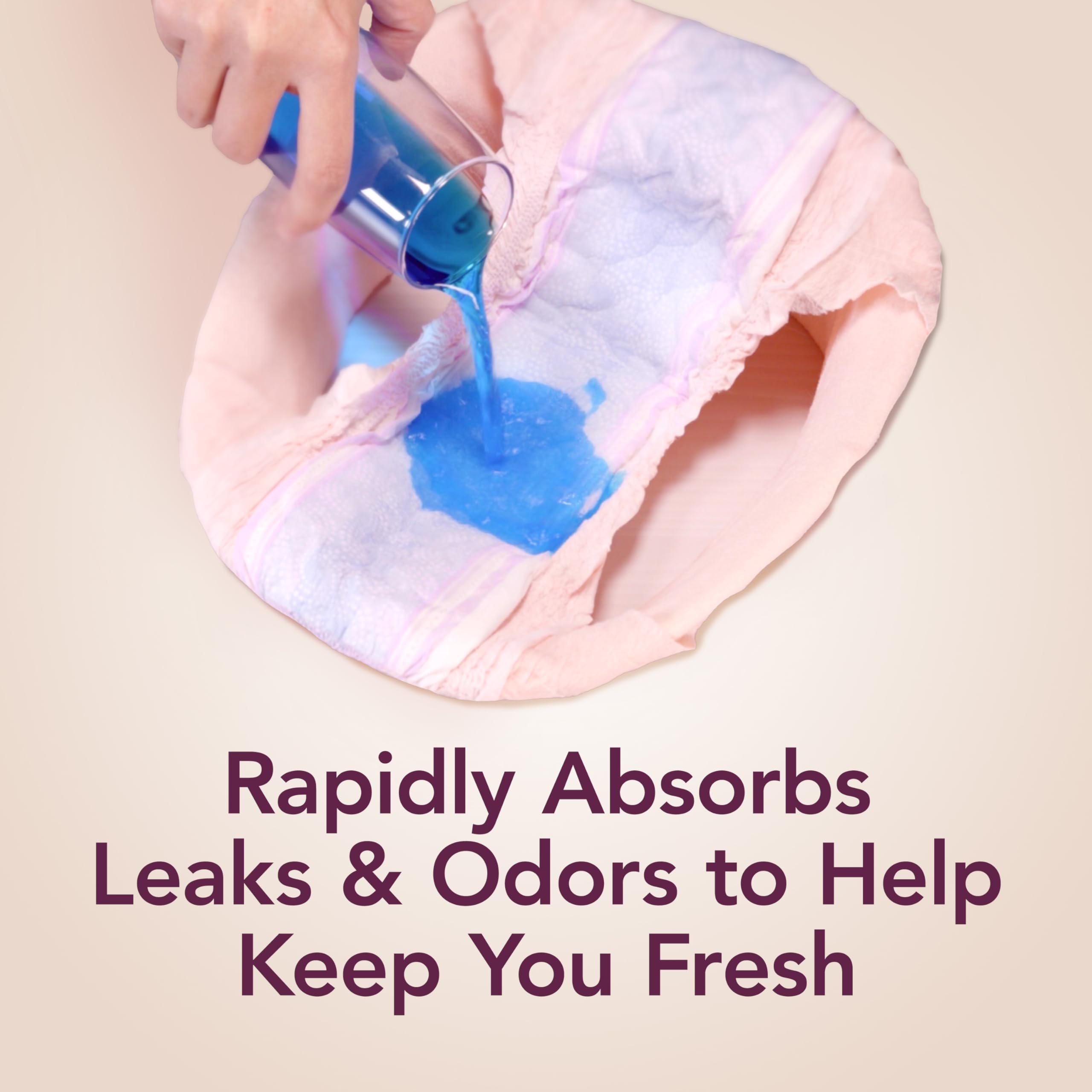 Depend Silhouette Adult Diapers, Incontinence & Postpartum Bladder Leak Underwear for Women, Maximum Absorbency, Large, Pink, 12 Count, Packaging May Vary