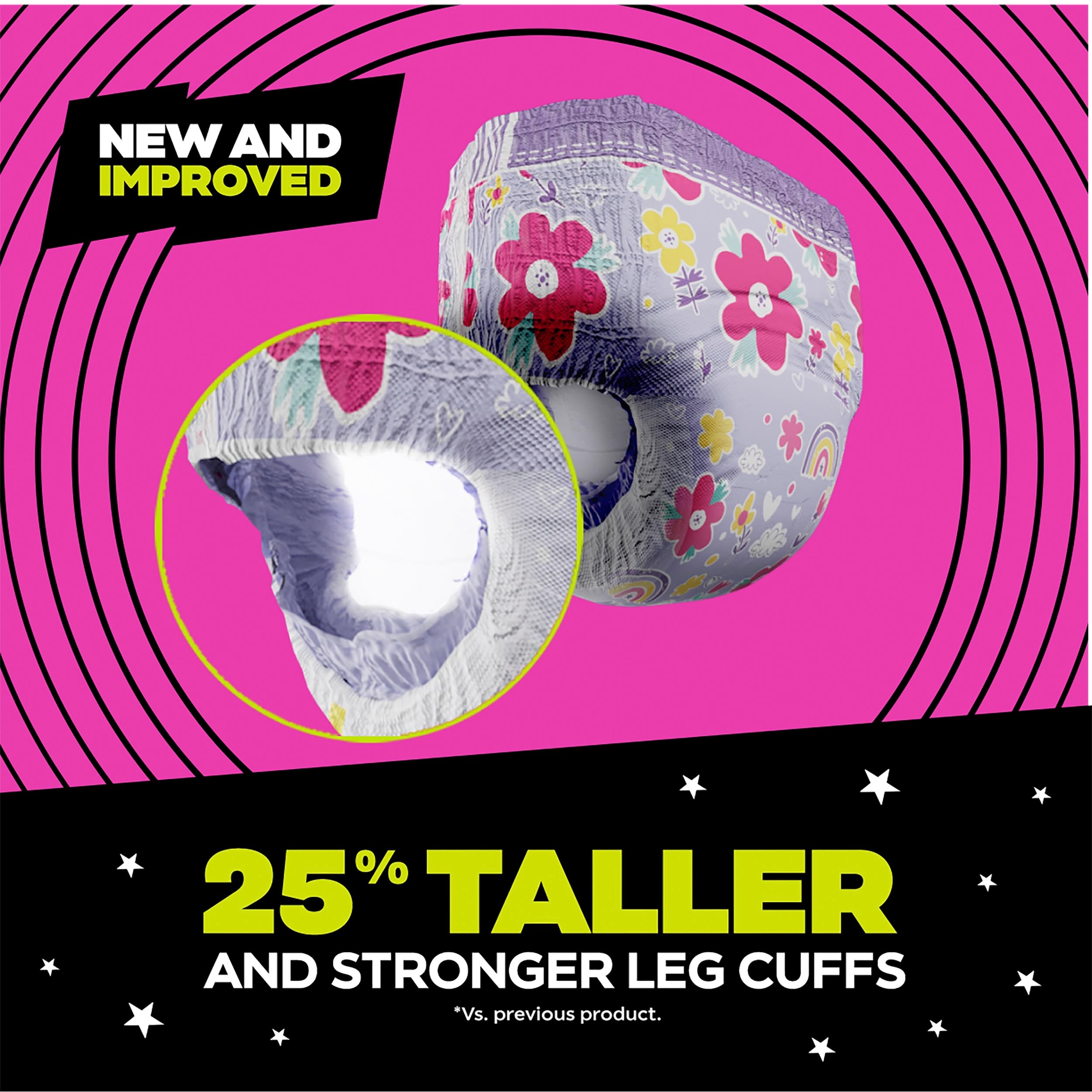 Ninjamas Girls Bedwetting Nighttime Underwear - Size S/M (38-70 lbs), 14 Count, Overnight Protection, Ultra Absorbent, Hypoallergenic