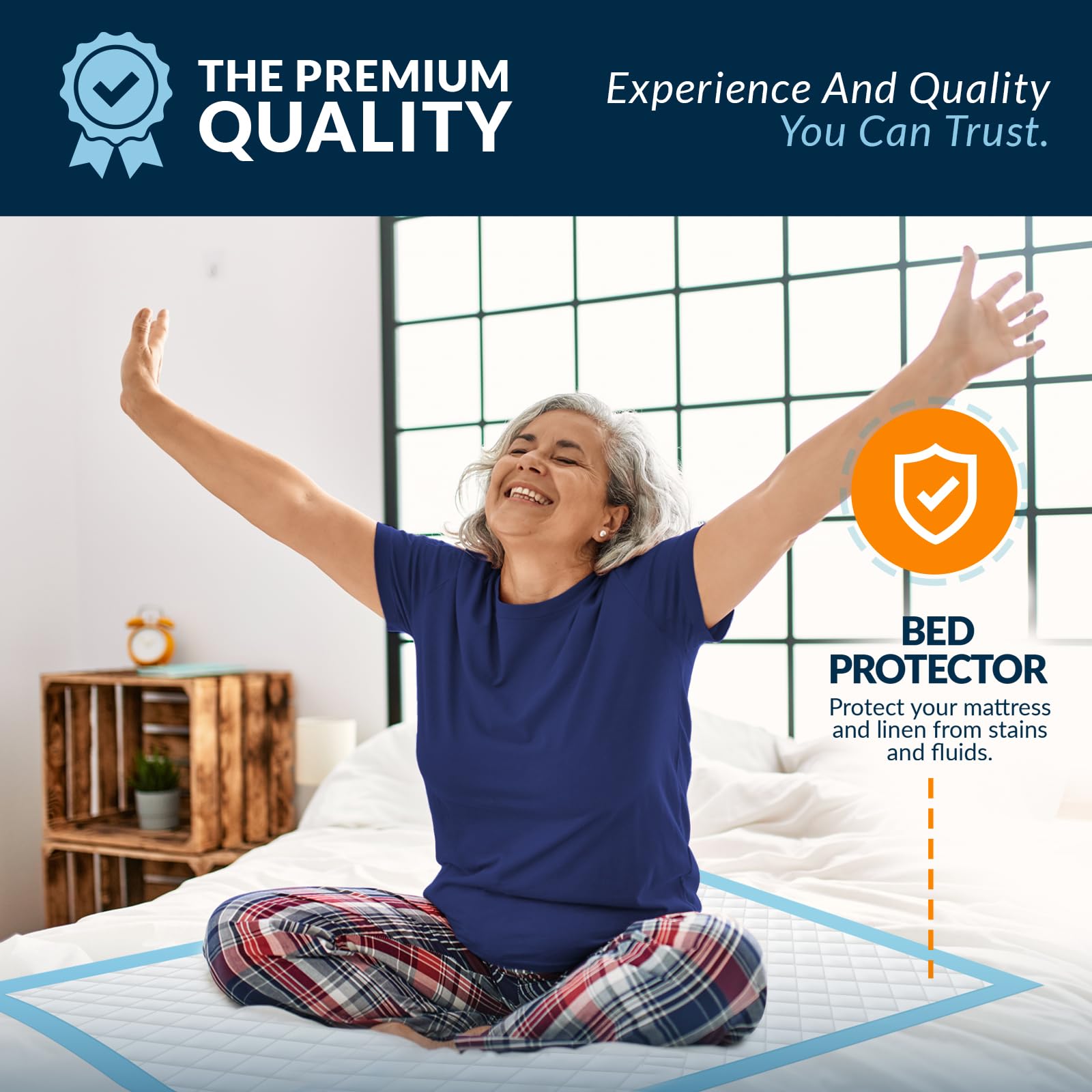 MED PRIDE High Absorbency Liners -Disposable Underpads 23'' X 36'' Incontinence Pads, Bed Covers, Puppy Training | Thick, Super Absorbent Protection for Liquid, Urine, Accidents (150)