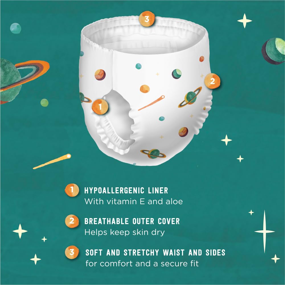 Amazon Brand - Mama Bear Boy's Nighttime Bedwetting Underwear for Overnight Protection, Hypoallergenic, Size L/XL (60-125 lbs), 38 Count, White