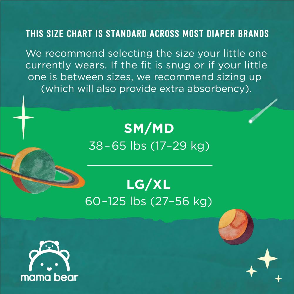 Amazon Brand - Mama Bear Boy's Nighttime Underwear for Bedwetting, Overnight Protection, Hypoallergenic, Size S/M (38-65 lbs), 44 Count, White