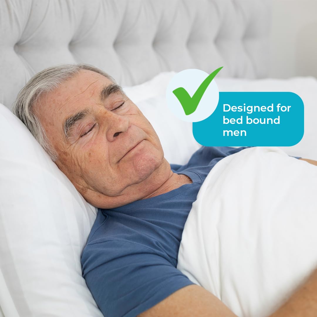 QuickChange Men's Incontinence Wrap, Maximum Absorbency Catheter Alternative for Males with Reduced Mobility | 17 Ounce Capacity, Adjustable Size, 100-Count