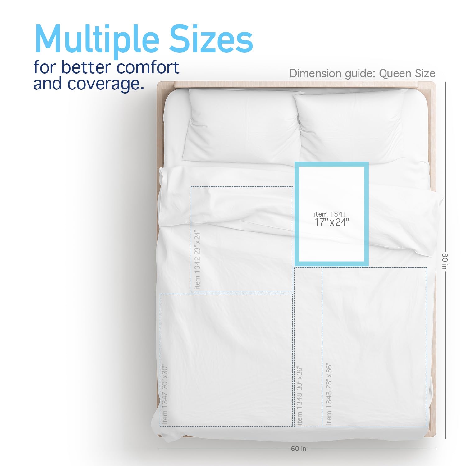 Dynarex Disposable UnderPad, 17" x 24", 22g, 100 Count, Medical-Grade Incontinence Bed Pad to Protect Sheet, Mattresses, and Furniture