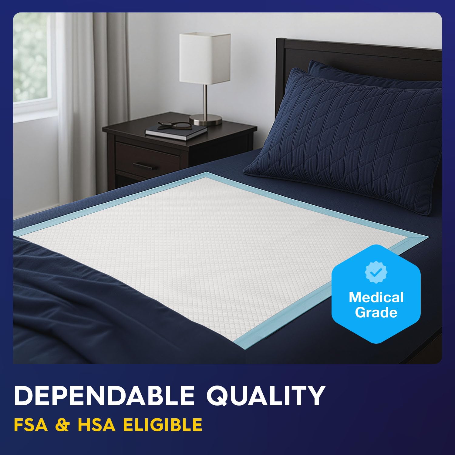 50 x PULP Incontinence Underpads 36" x 36" | XXXL Bed Pads Disposable Adult | Super Absorbency Chux Pads for Adults, Children & Babies | Incontinence Bed Pads & Pee Pads | FSA & HSA Eligible