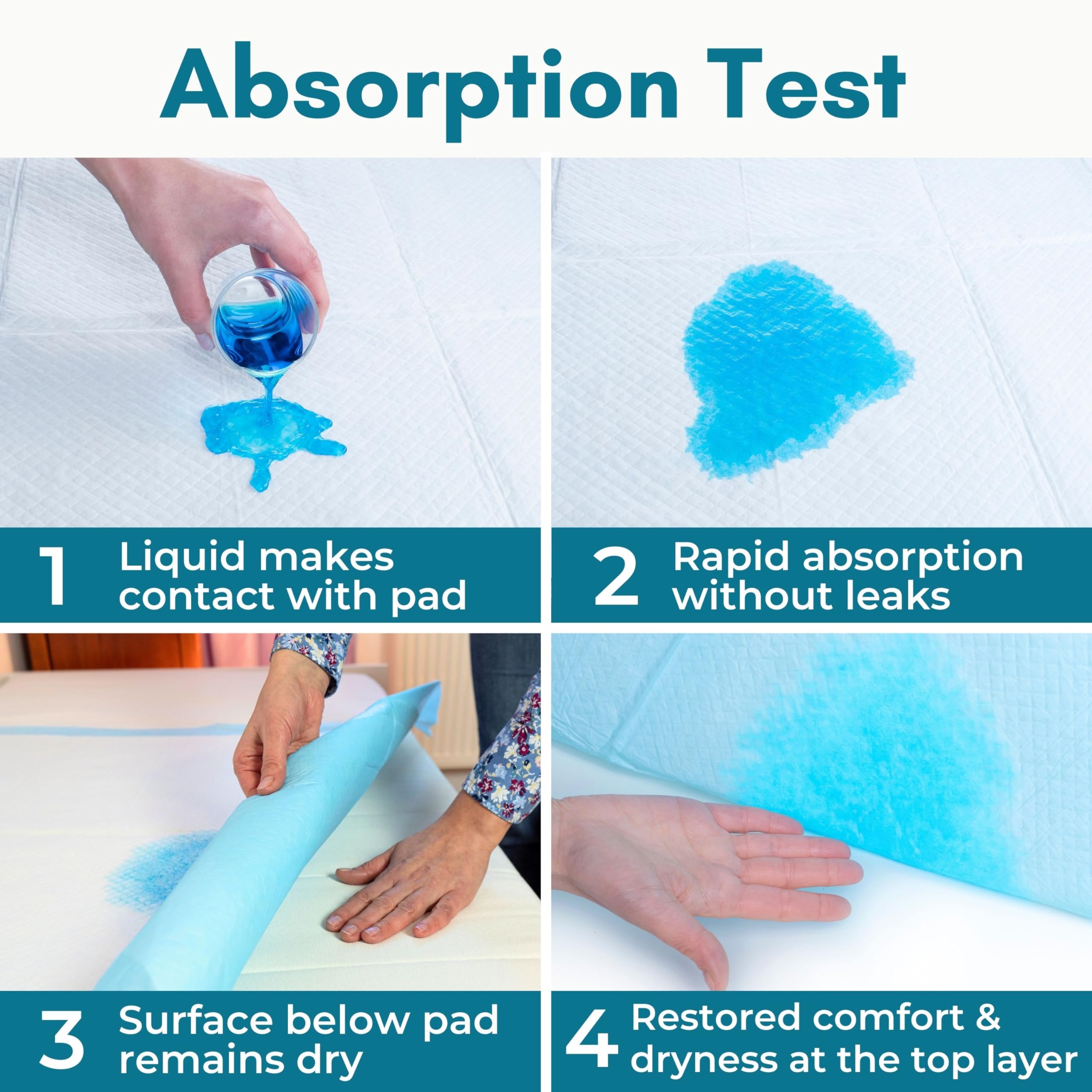 40 XL 36 x 36 Heavy Duty Ultra Absorbent Bed Pads w/ Adhesive by Nurture | Disposable Chux Liners, Underpads, Adult Incontinence Hospital Grade Chucks