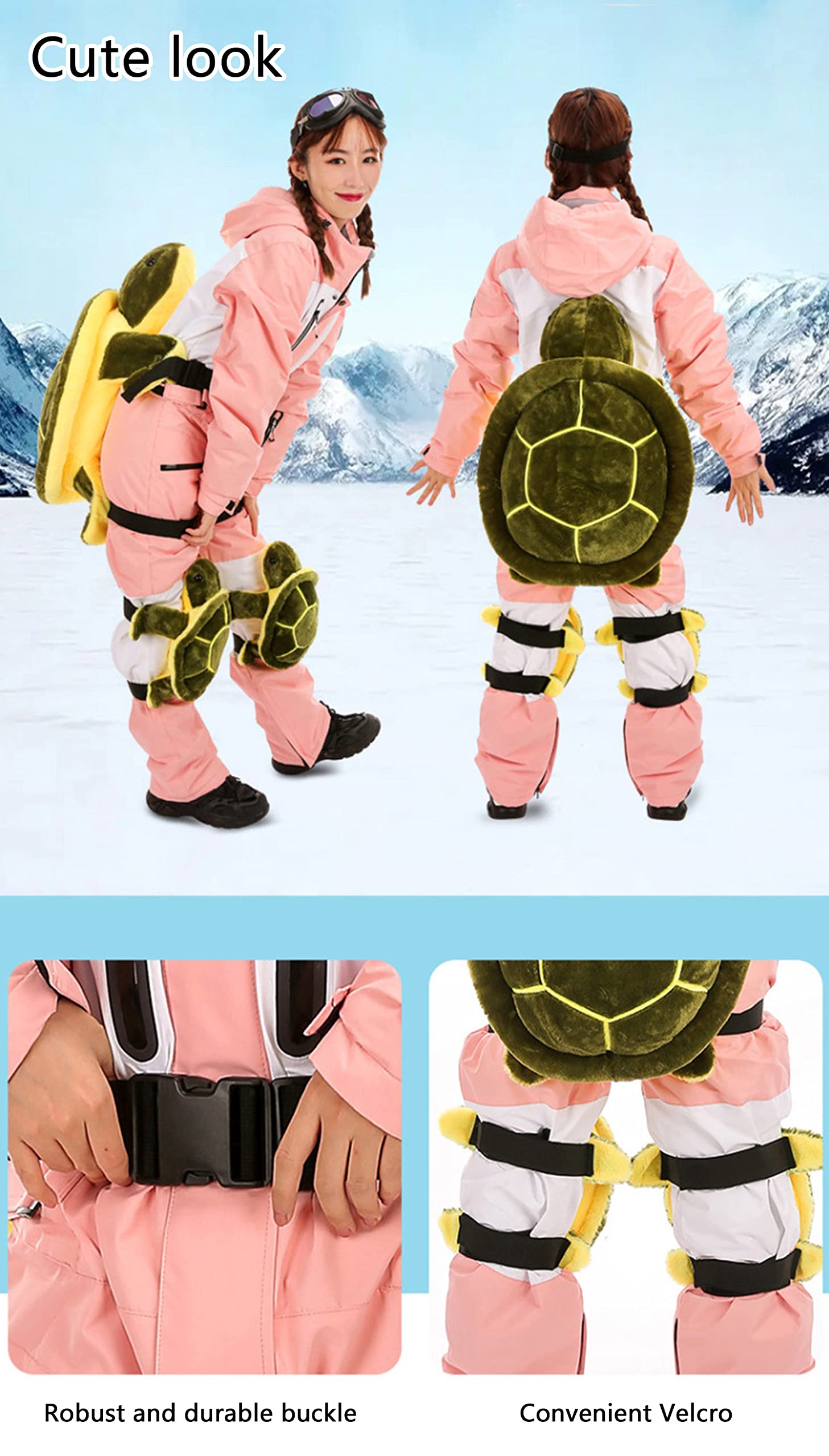 Turtle Butt Pads for Skating,Cute Protection Hip Butt Pad,Protective Gear Knee Pad Anti-Cold Anti-Fall Cushion for Scooters Snowboarding Roller Skating