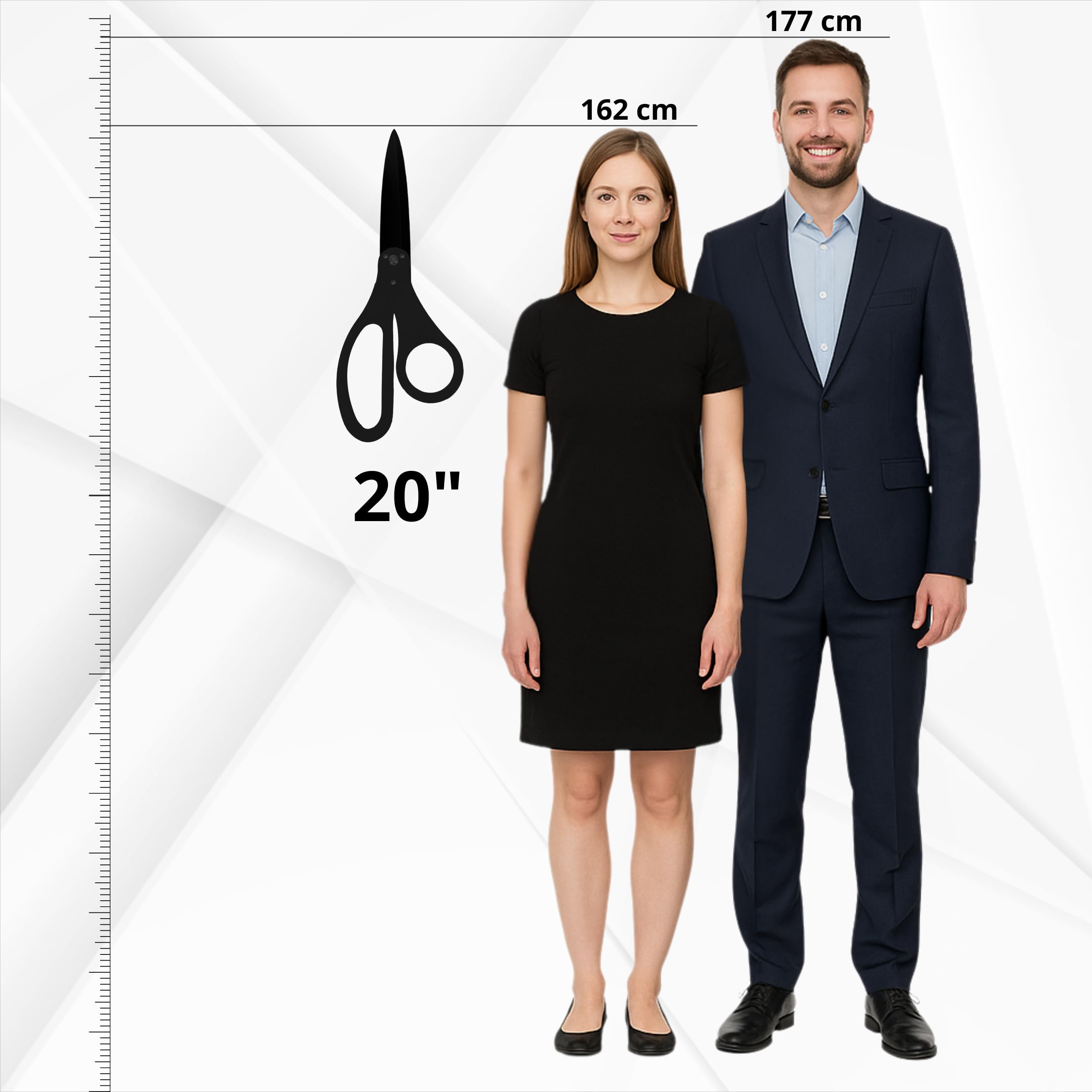 Grand Opening Ceremony Kit– 20 Inch Giant Scissors Gold with Red Ribbon for Inaugurations and Ceremonies Large Ceremonial Scissors for Ribbon Cutting Grand Opening Ribbon and Scissor for Special Event