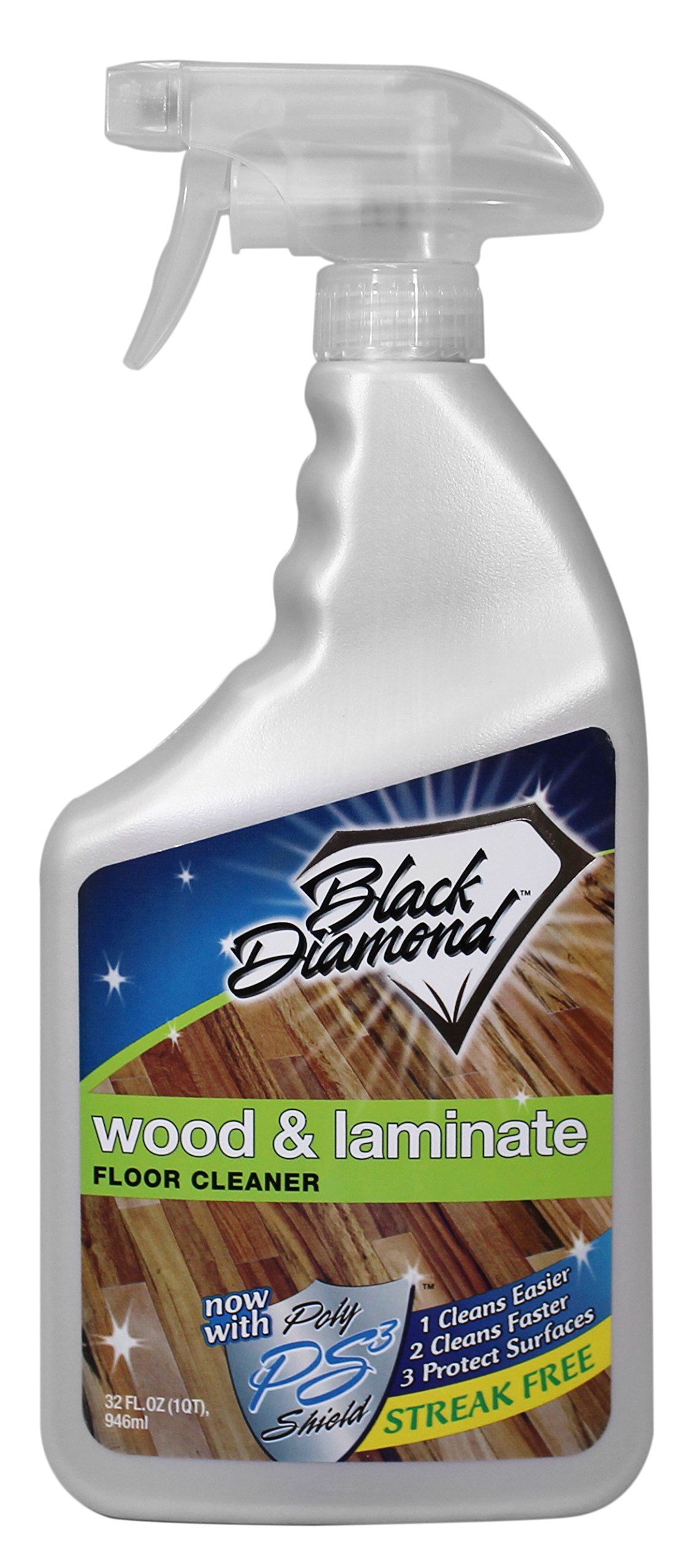 Black Diamond Stoneworks Wood, Laminate, Hardwood & Luxury Vinyl Floor Cleaner Spray – Multi-Purpose Mopping Solution for a Streak-Free Clean (32 Fl Oz)
