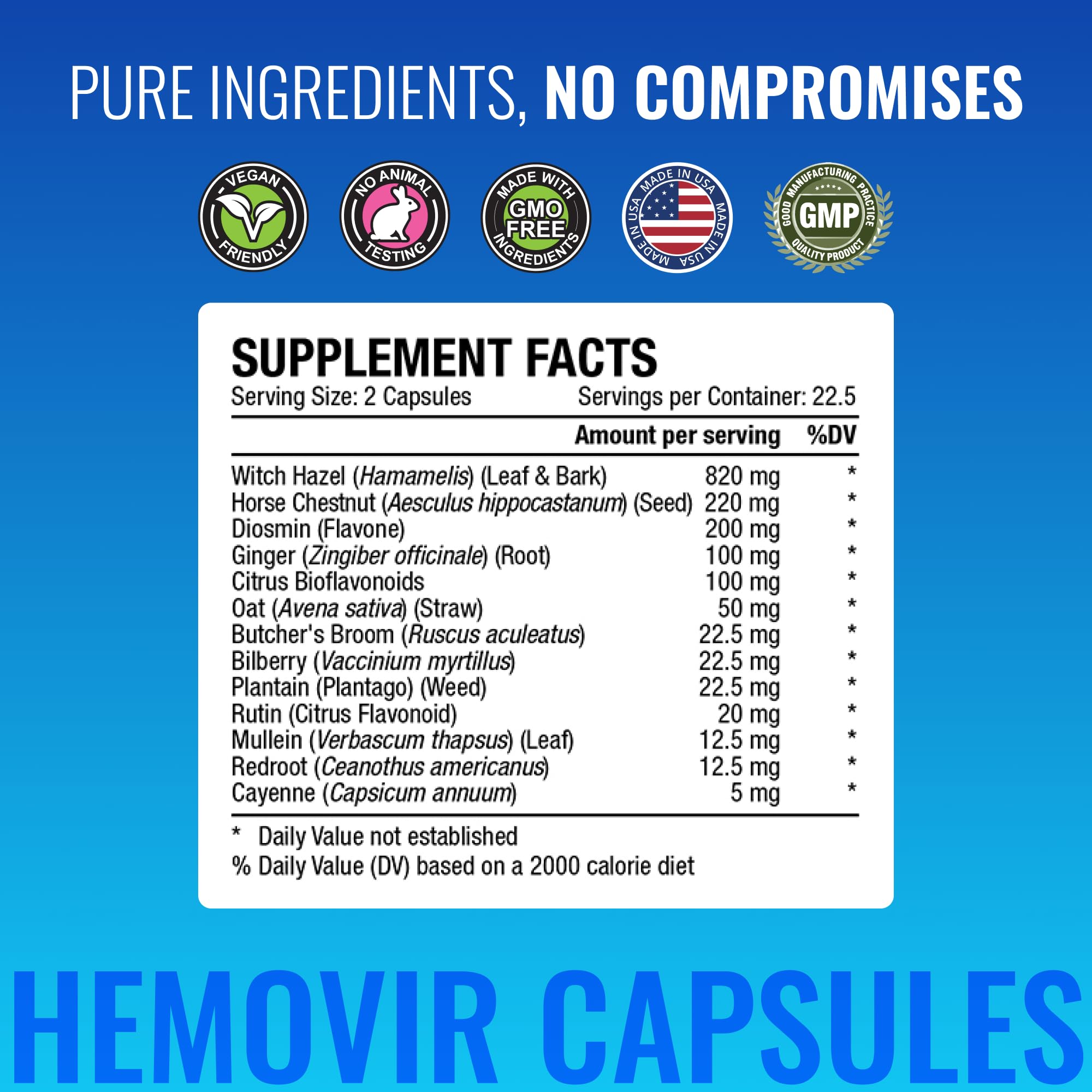 Approved Science Hemovir - Hemorrhoid Capsules and Cream - Dual-Action Stops Itching and Optimizes Blood Flow - Internal and External Care - 45 Capsules + 2 Fl Oz - Vegan - Non GMO - Made in The USA
