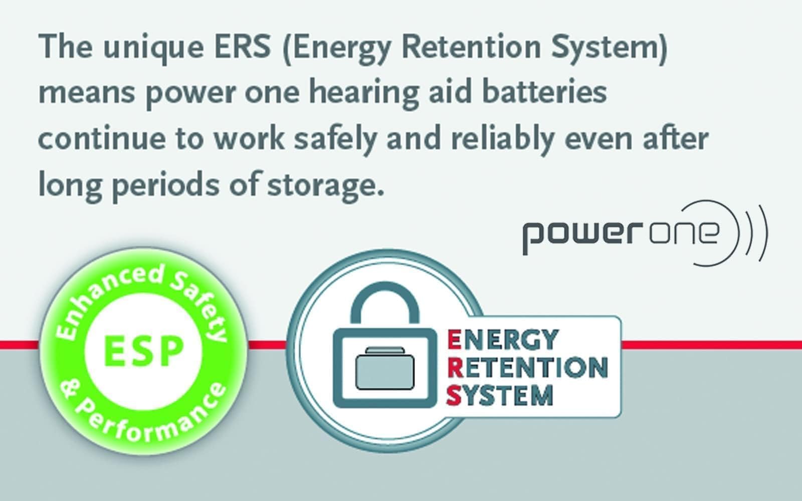 Power One Size 312 Hearing Aid Battery No Mercury, 60 Batteries