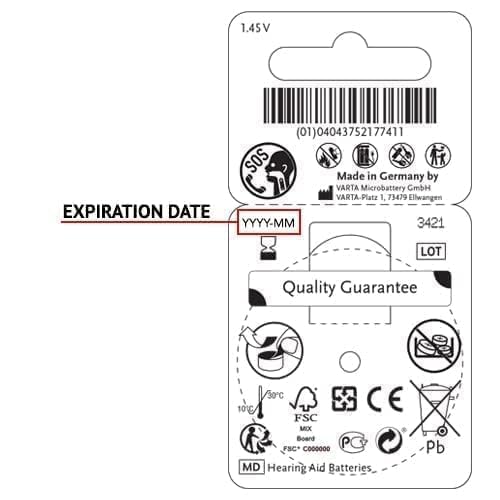 Power One Size 312 Hearing Aid Battery No Mercury, 60 Batteries