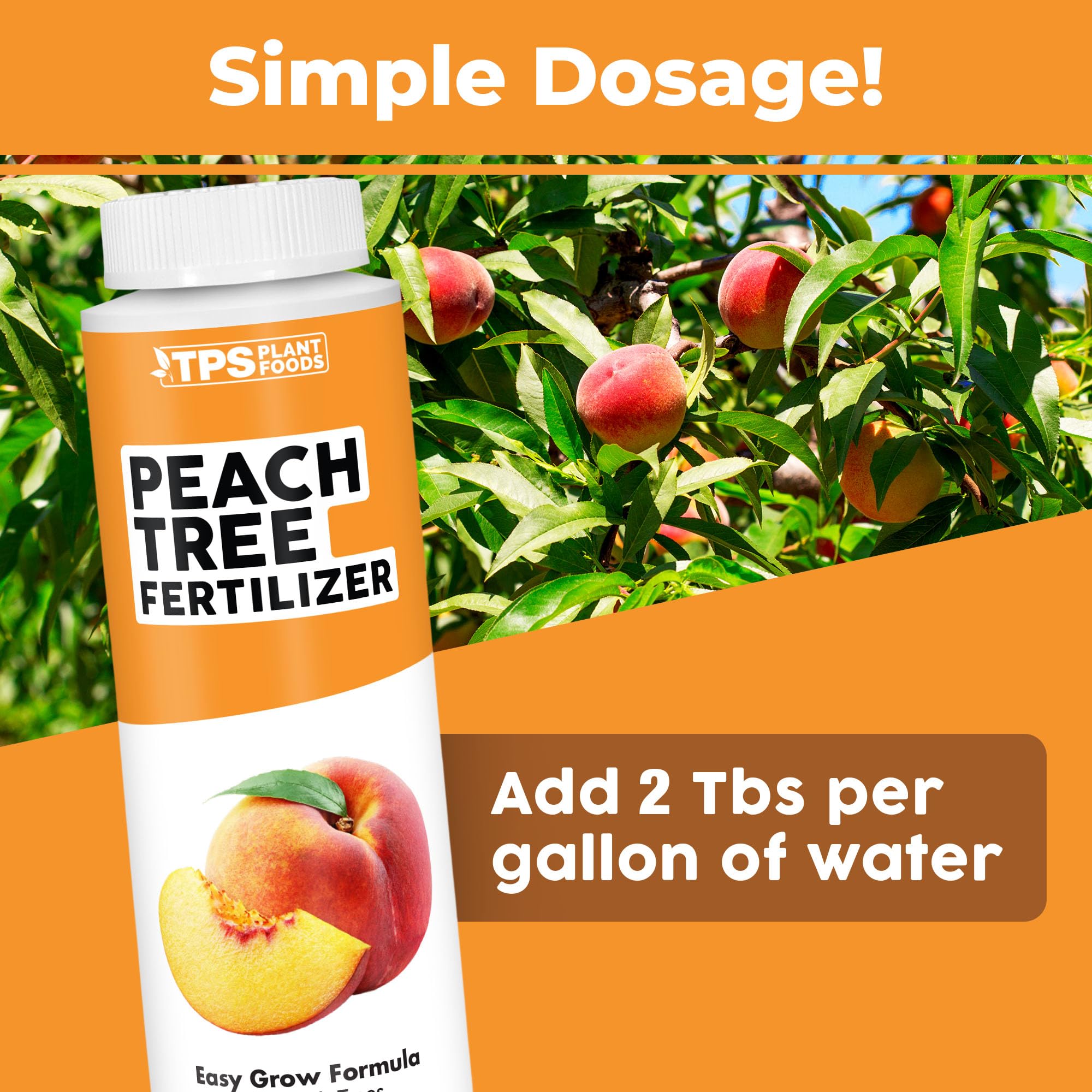 Peach Tree Fertilizer – Liquid Peach Tree Plant Food for Healthy Growth & Fruit Production, 8 oz
