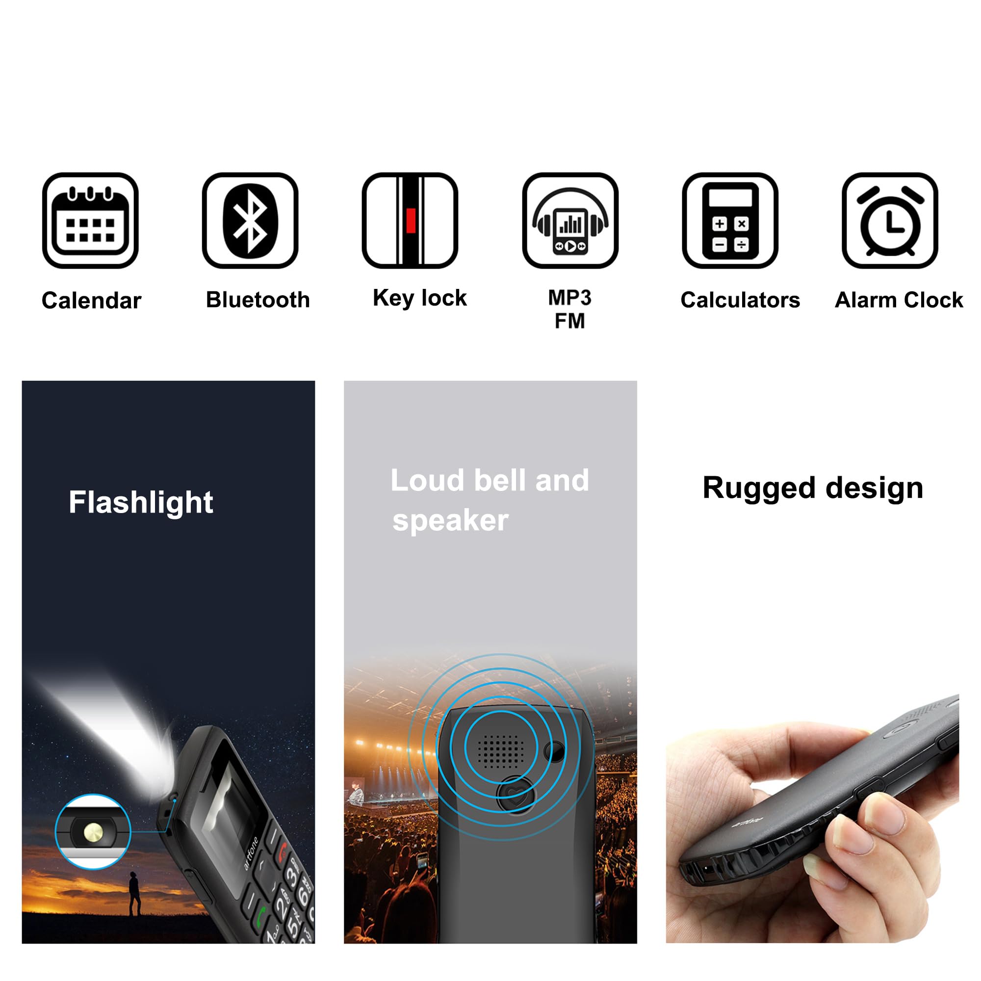 artfone C1+ 4G Unlocked Volte Big Button Cell Phone for Seniors, Basic Mobile Phone for The Elderly SOS Button,Loud and Clear Sound, Speaker, Speed Dial,Photo Contact,Charging Dock,1800mAh