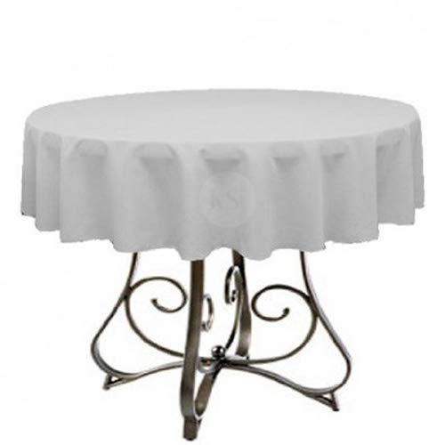 KS Linens Round 72-Inch Polyester Tablecloth - Available in Over 45 Colors, Ideal for Restaurants and Versatile Event Overlays Choose from Classic White, Elegant Black, and More! (Silver)