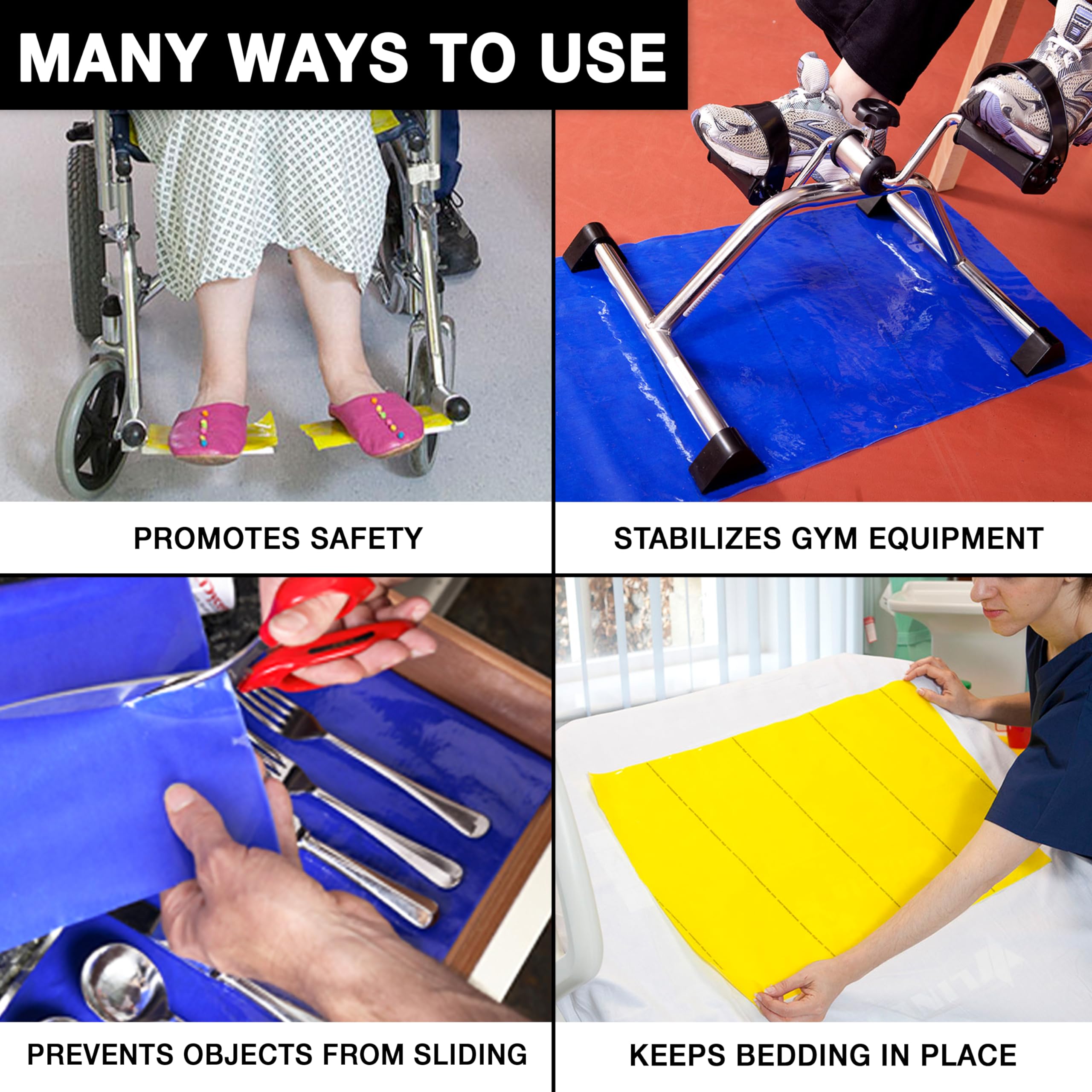 Dycem - 50-1502B Non-Slip Material Roll, Blue, 8" X 3.25 ft