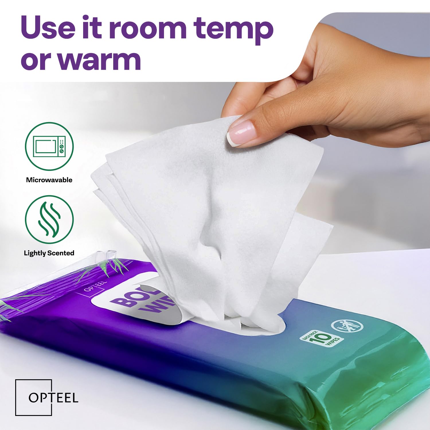 OPTEEL Super Thick Bathing Wipes for Adults Bathing No Rinse – Full Body Shower Wipe, Ideal for Men, Women & Elderly – Extra Large & Soft Travel Wipes Perfect Alternative to Shower – 16 Packs (160ct)