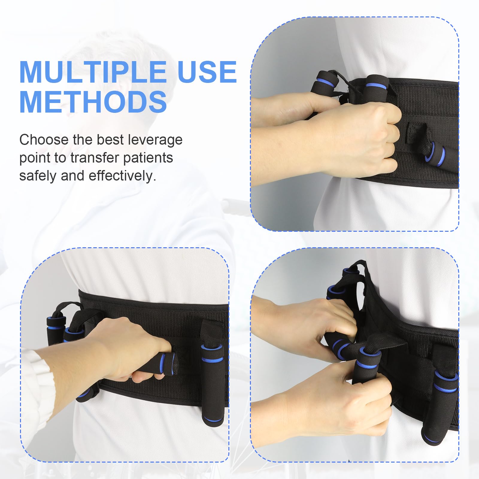 Gait Belt, Gait Belts for Seniors, Gate Belts Medical for Elderly, Gait Belt with 7 Handles, Patient Transfer Belt Quick Release Buckle, Medical Lift Strap Nursing Safety Belt for Physical Therapy