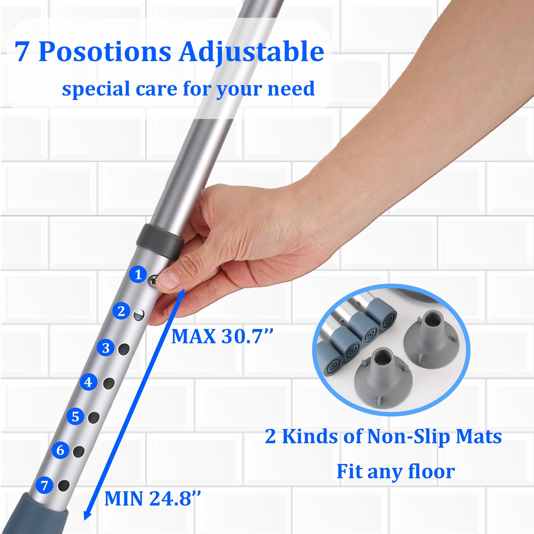 Toilet Safety Rails (300 LB) – Adjustable, Foldable Toilet Handle Frame for Elderly & Disabled Adults, Supports All Toilet Types