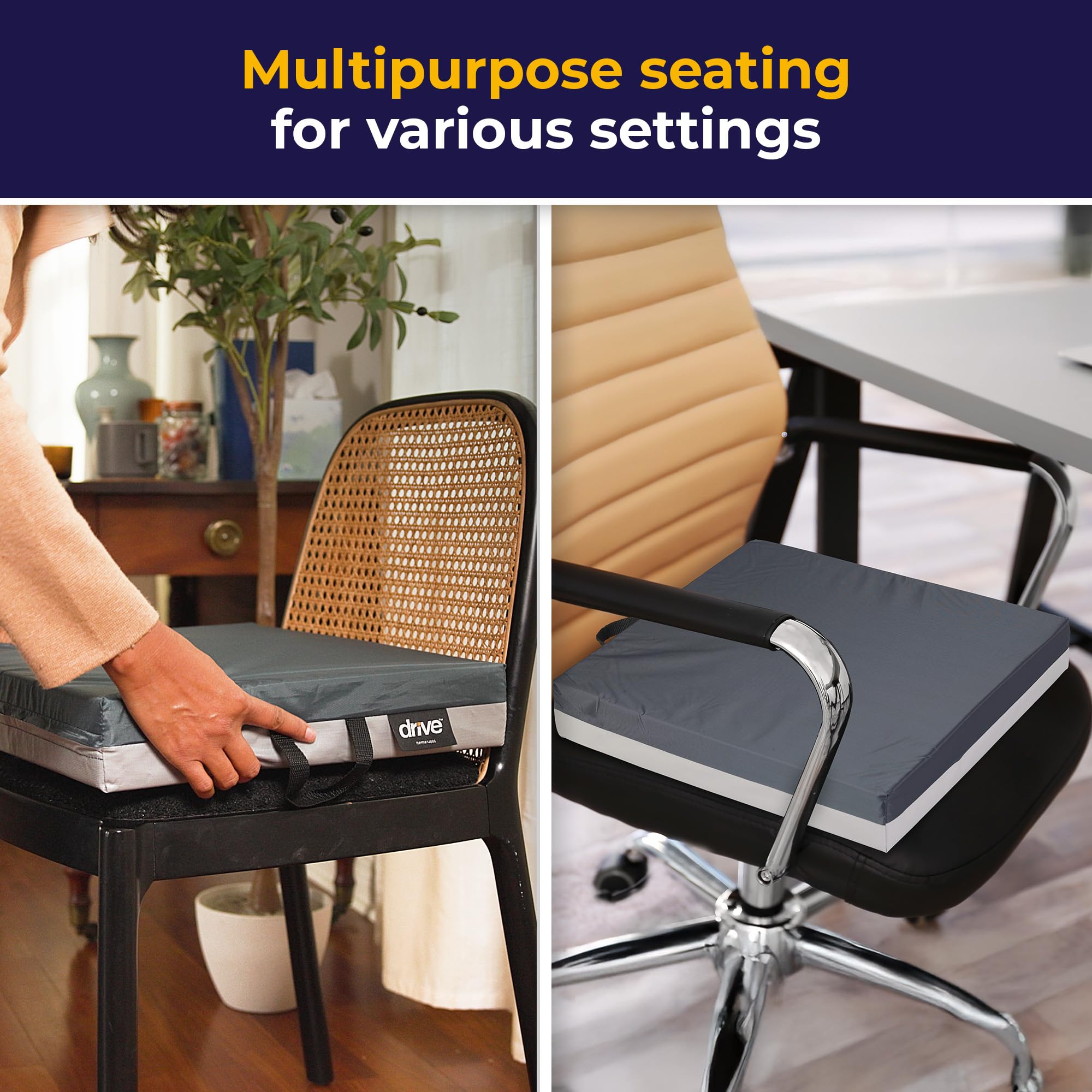 Drive Medical 14886 Skin Protection Gel "E" Wheelchair Seat Cushion