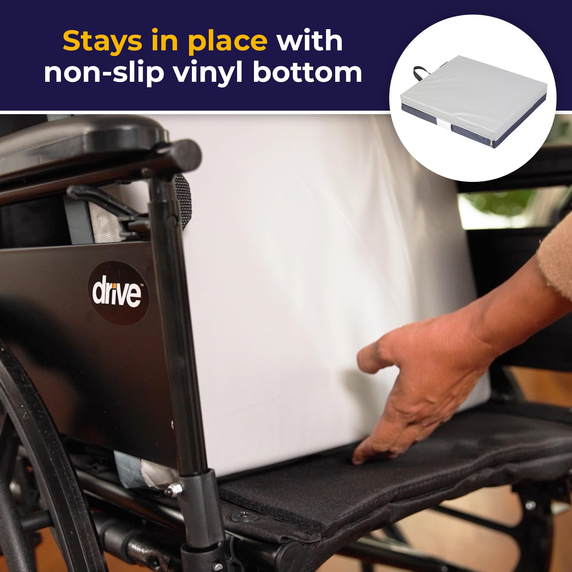 Drive Medical 14886 Skin Protection Gel "E" Wheelchair Seat Cushion