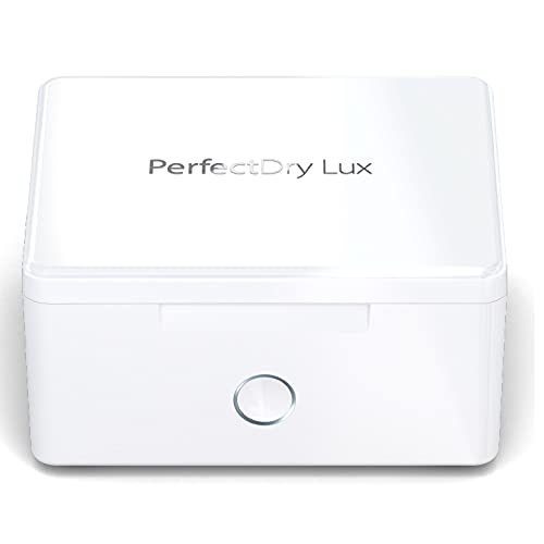 PerfectDry LUX | World's Fastest Hearing Aid Dryer, Dehumidifier Accessory | UV-C Ultraviolet Light Box Kit | Removes Sweat & Moisture from Hearing Aids, Wireless Earbuds, Ear Amplifiers