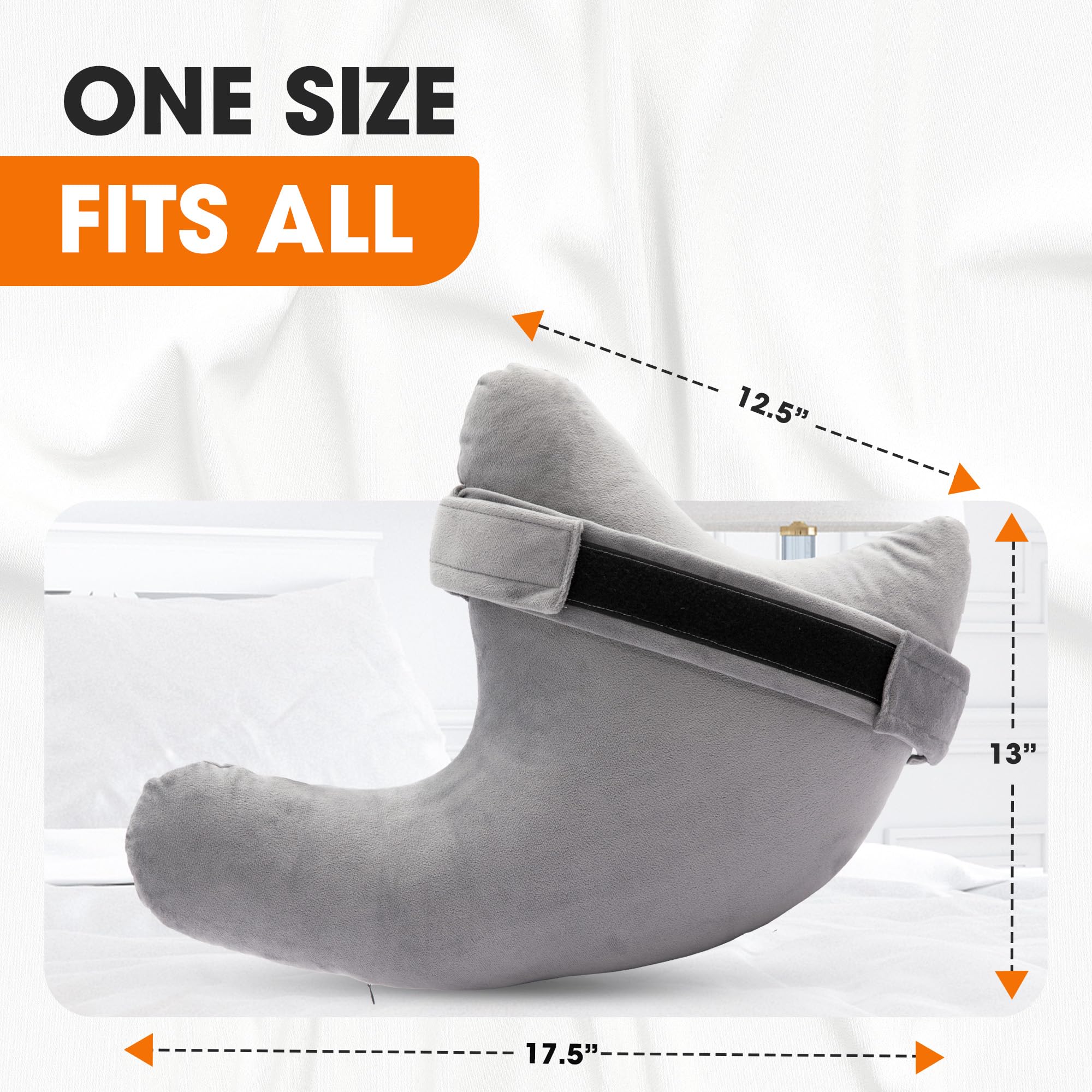 Cheer Collection Rotator Cuff Pillow with Strap – Shoulder Surgery Recovery Pillow for Side Sleepers, Arm Support Cushion for Rotator Cuff Injury & Post Surgery Comfort