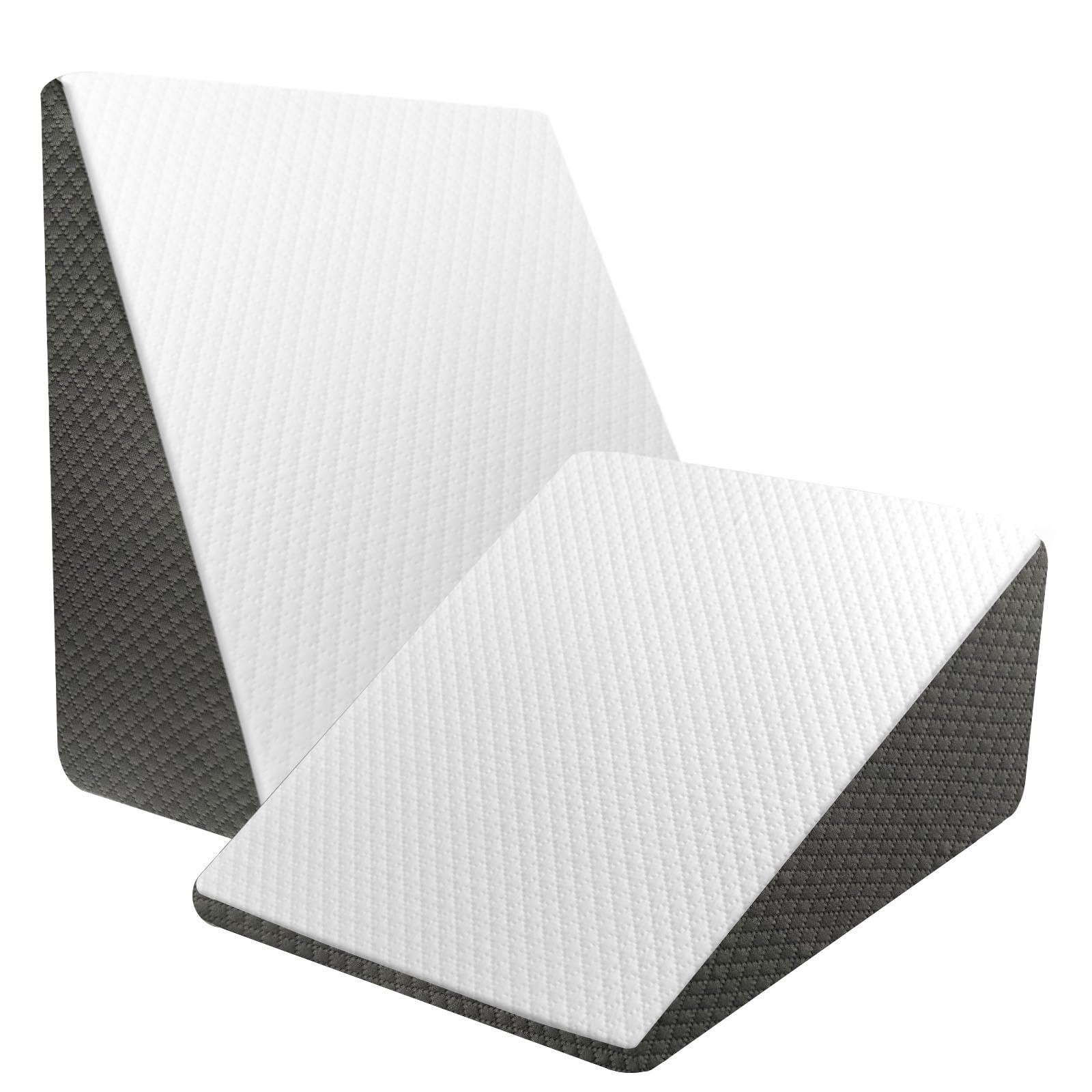 OAISZ Wedge Pillow for Sleep Apnea, Bed Wedge Pillow for Headboard, Headboard Triangle Pillow Wedge for Acid Reflux, After Surgery, Snoring, Cooling Memory Foam Top, Removable Cover, 24x24x12Inch