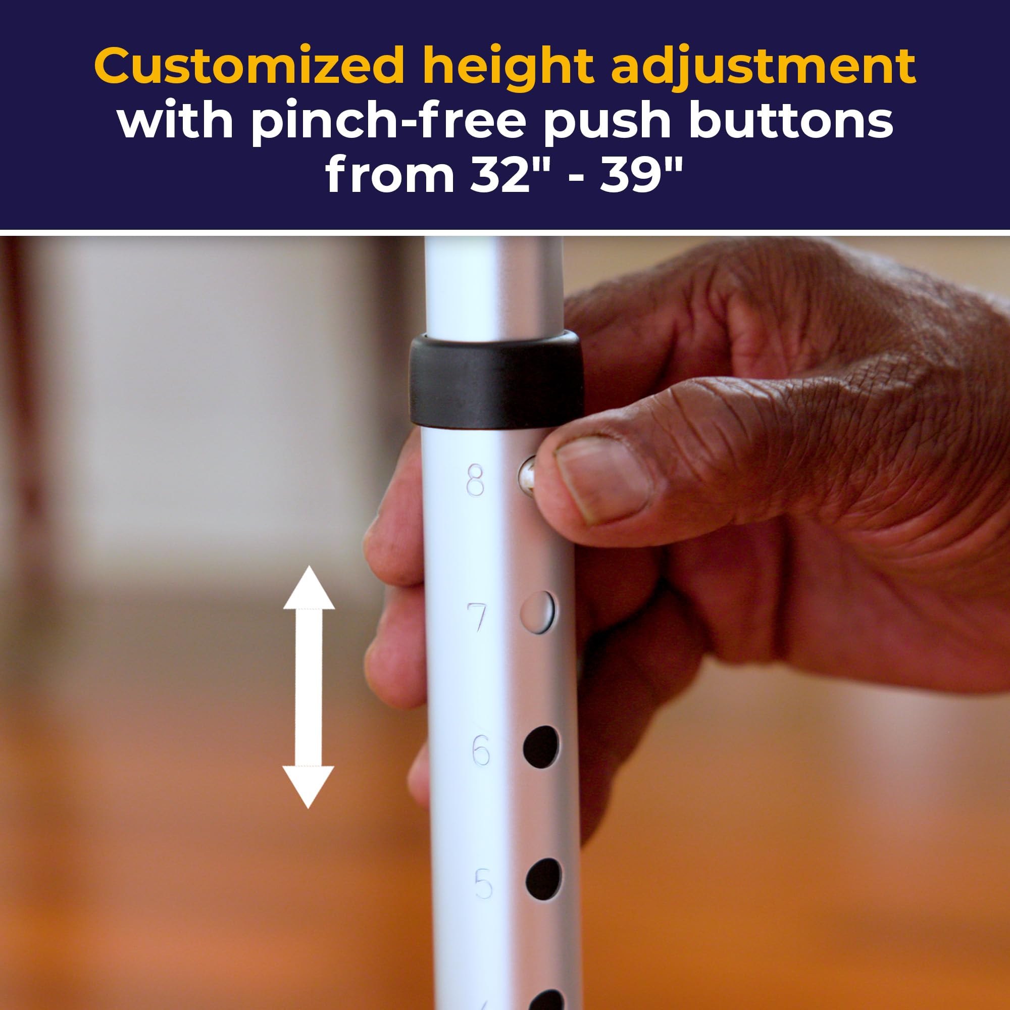 Drive Medical Trigger Release Folding Walker - Lightweight Brushed Steel Design - Easy Trigger Folding Mechanism - 5 Inch Wheels - Contoured Hand Grips - Senior Mobility Aid